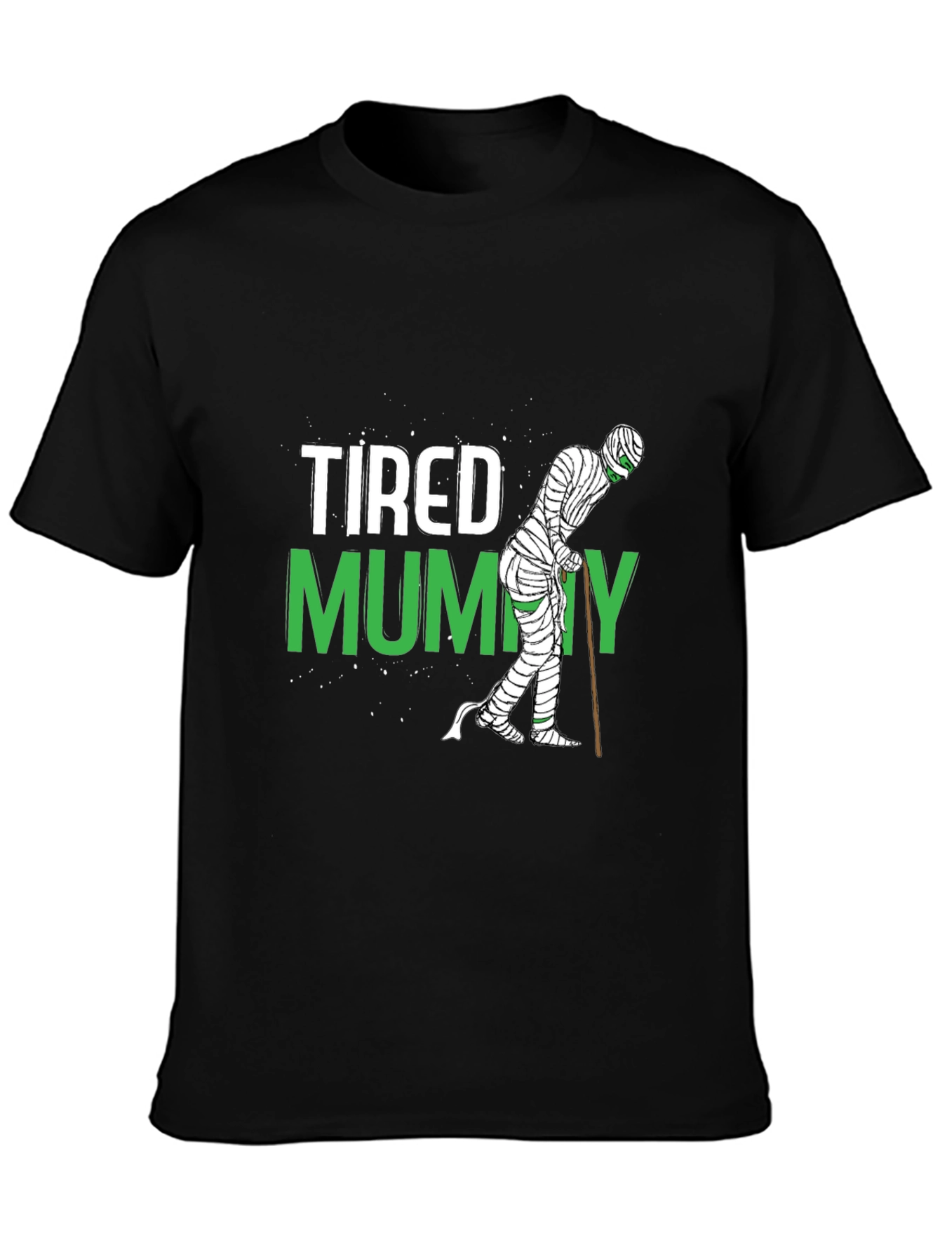 Tired Mummy Graphic T-Shirt - Halloween Costume Tee