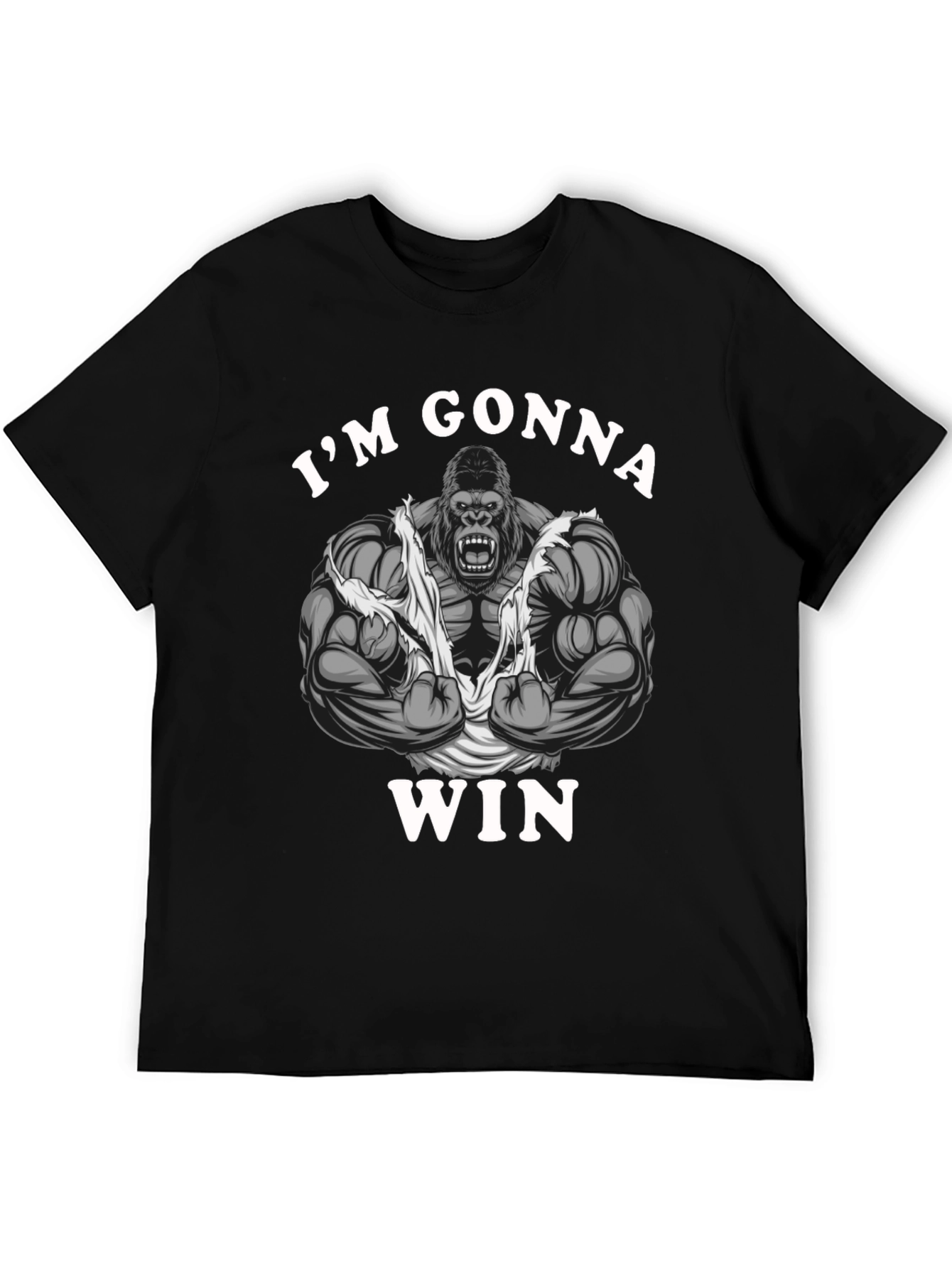 Im Gonna Win Gorilla Graphic Tee - Black