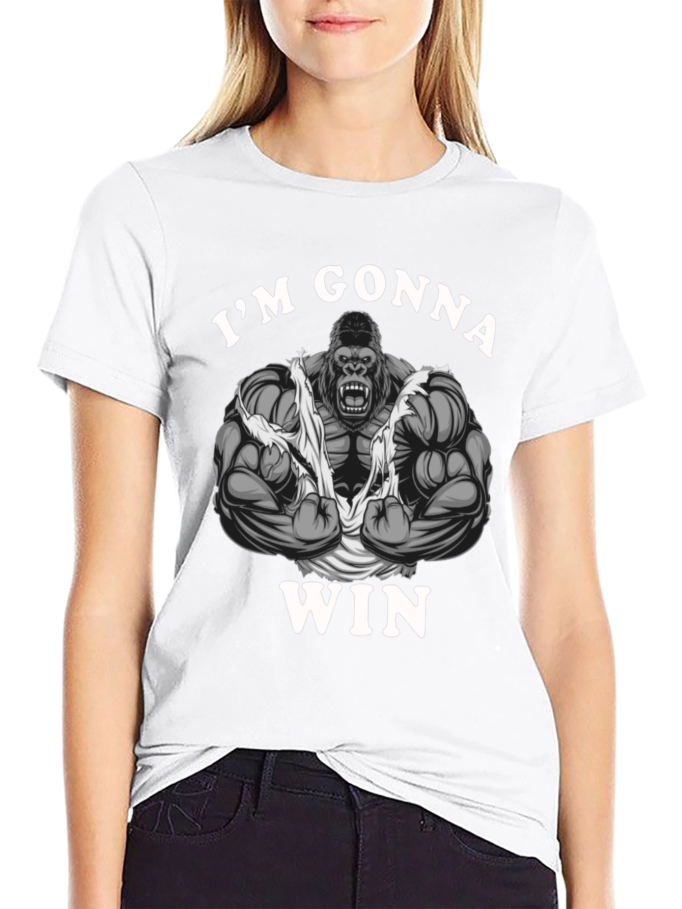Im Gonna Win Gorilla Graphic Tee - Black