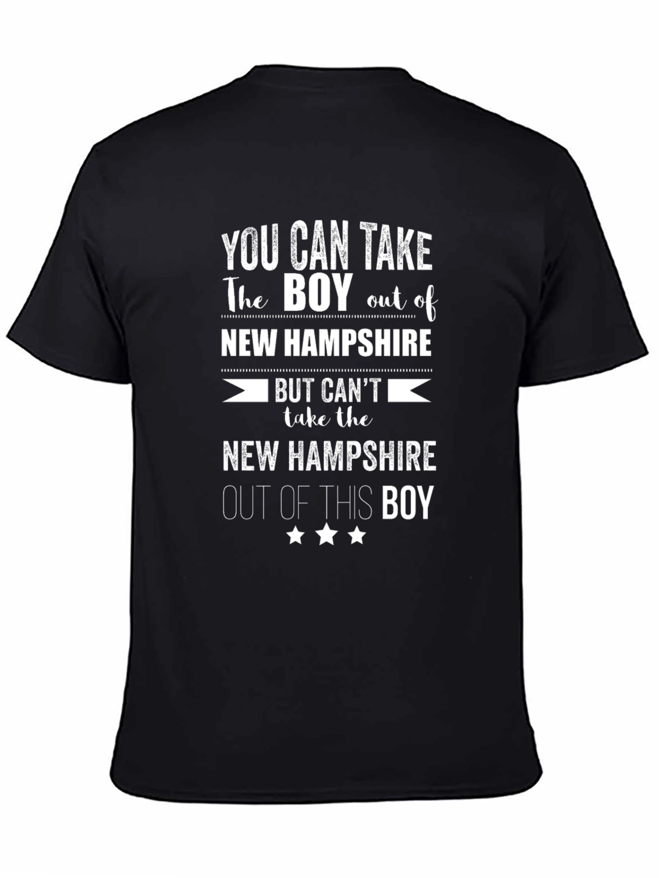 New Hampshire Boy T-Shirt - Black