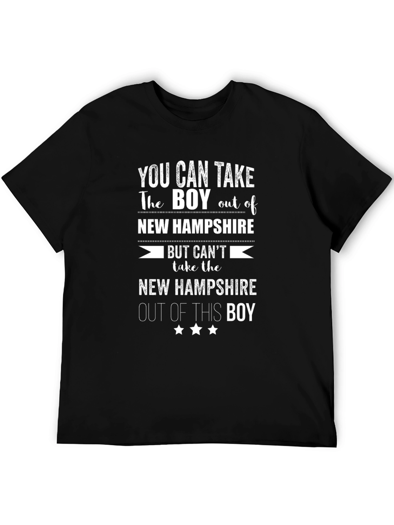 New Hampshire Boy T-Shirt - Black