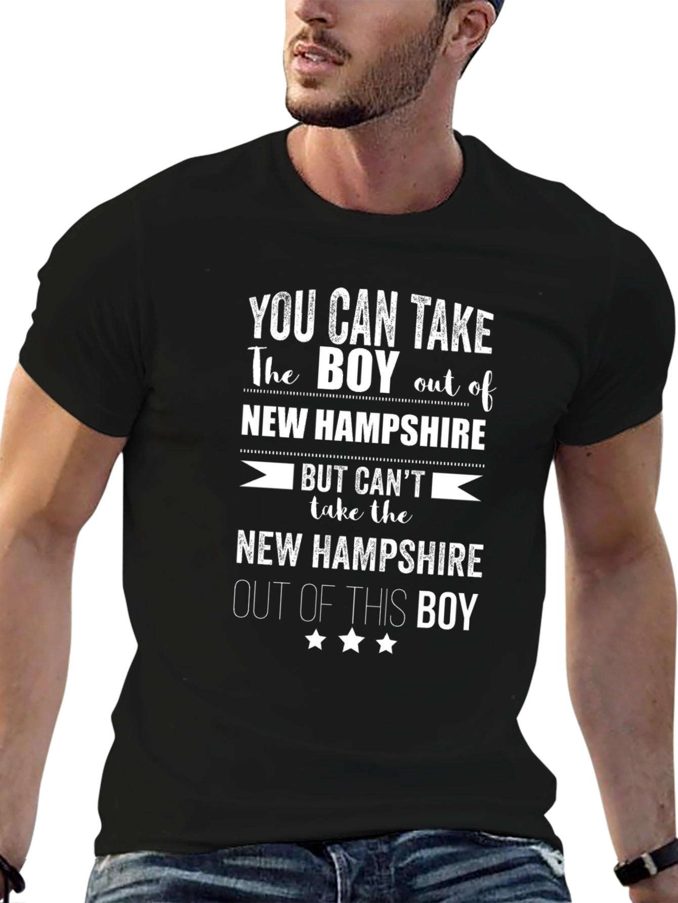 New Hampshire Boy T-Shirt - Black