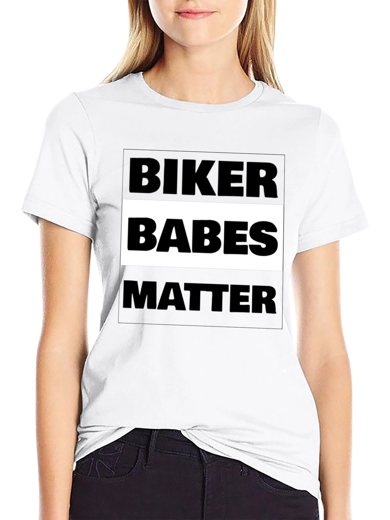 Biker Babes Matter Graphic Tee - Black Cotton T-Shirt