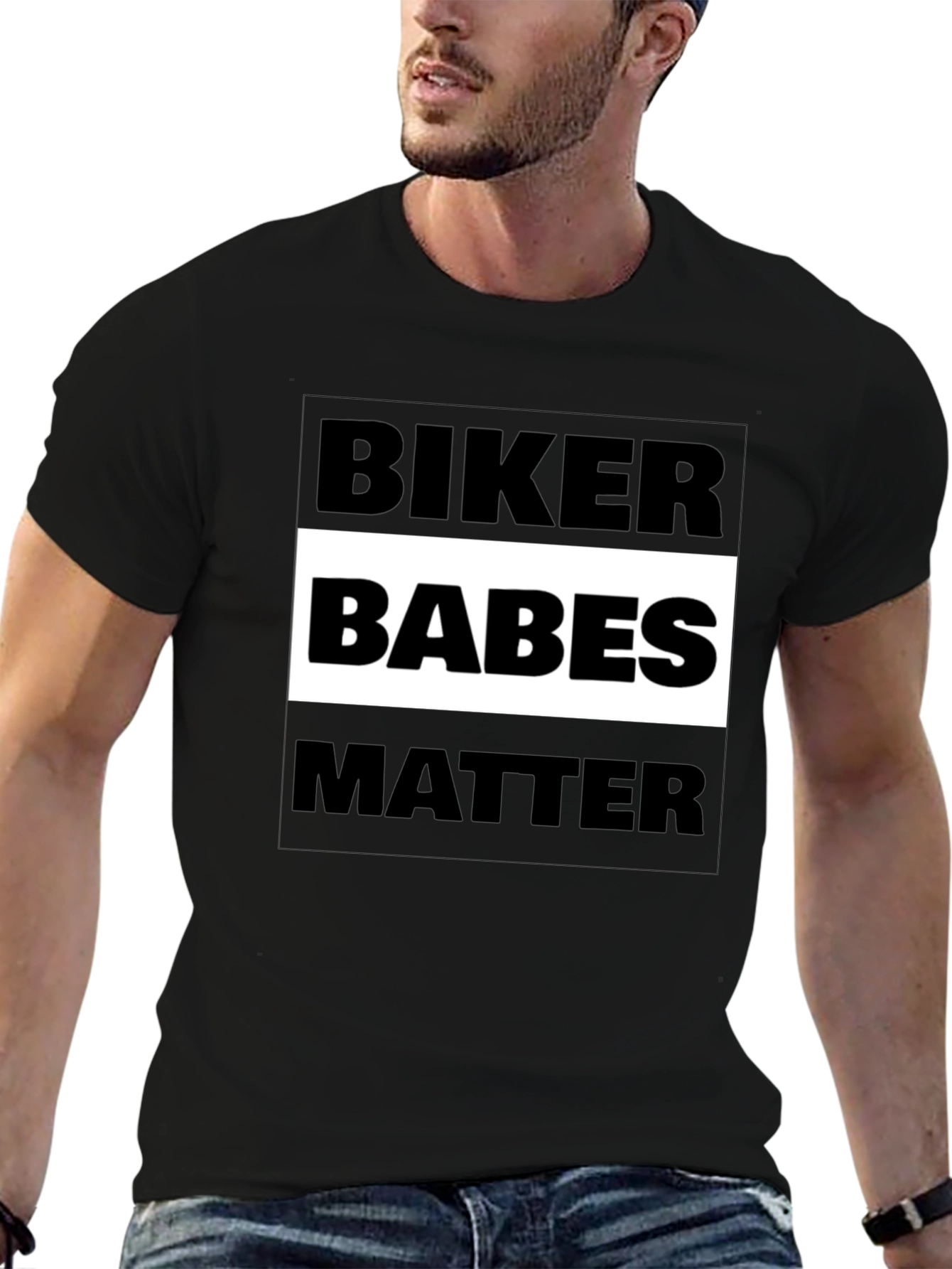 Biker Babes Matter Graphic Tee - Black Cotton T-Shirt