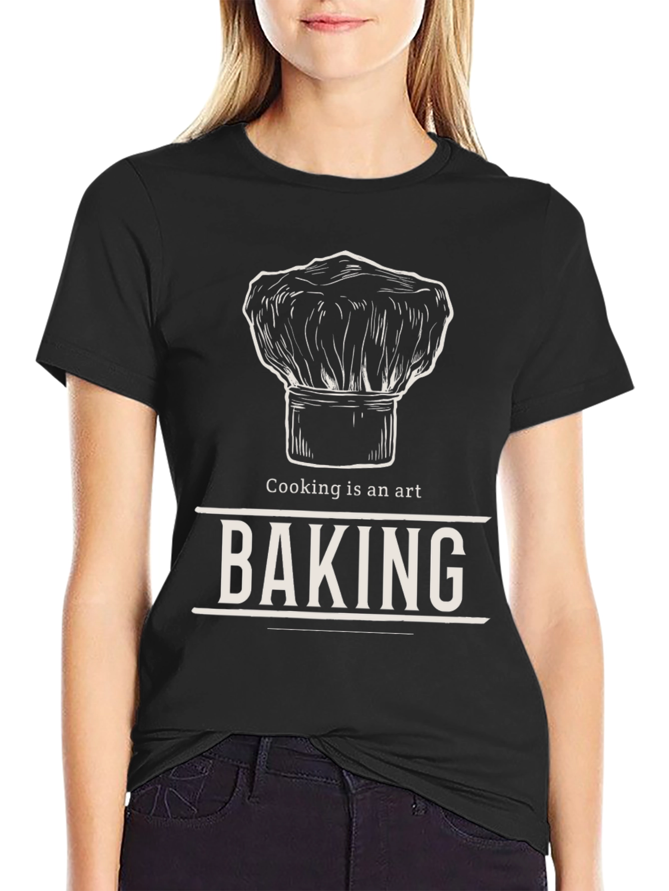 Baking is an Art - Chef Hat T-Shirt