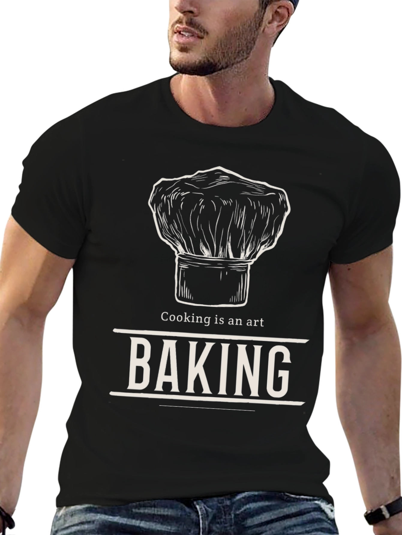 Baking is an Art - Chef Hat T-Shirt