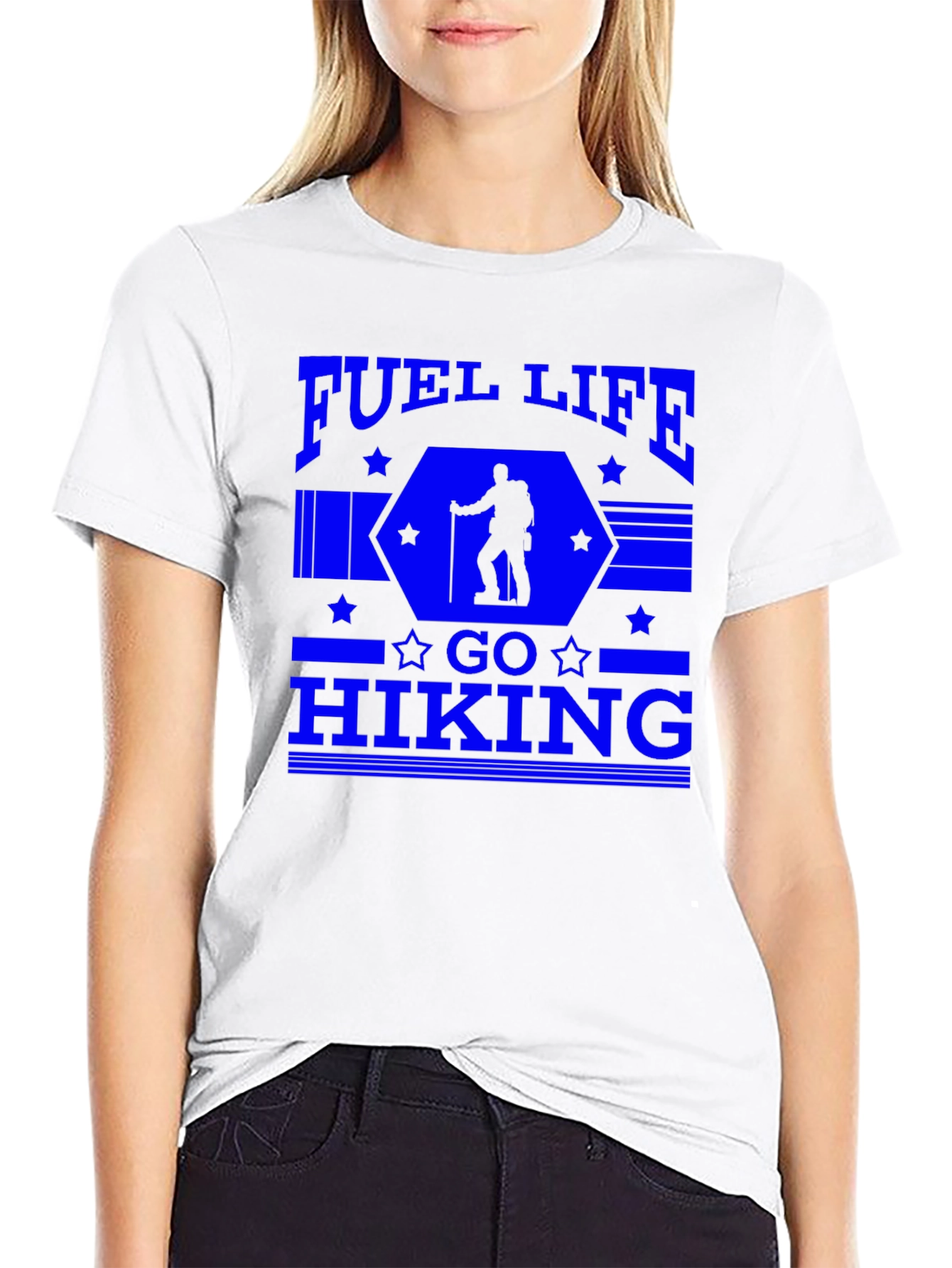 Fuel Life Go Hiking Mens Black T-Shirt