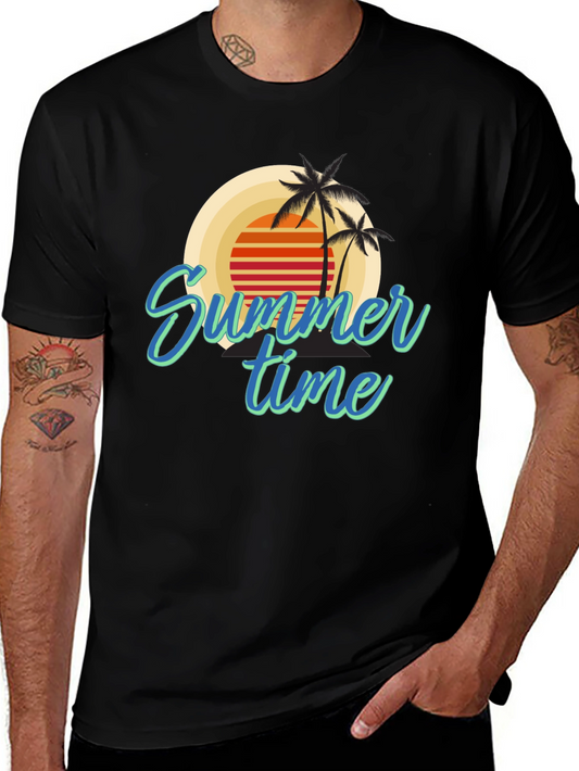 Summer Time Palm Tree Graphic Tee