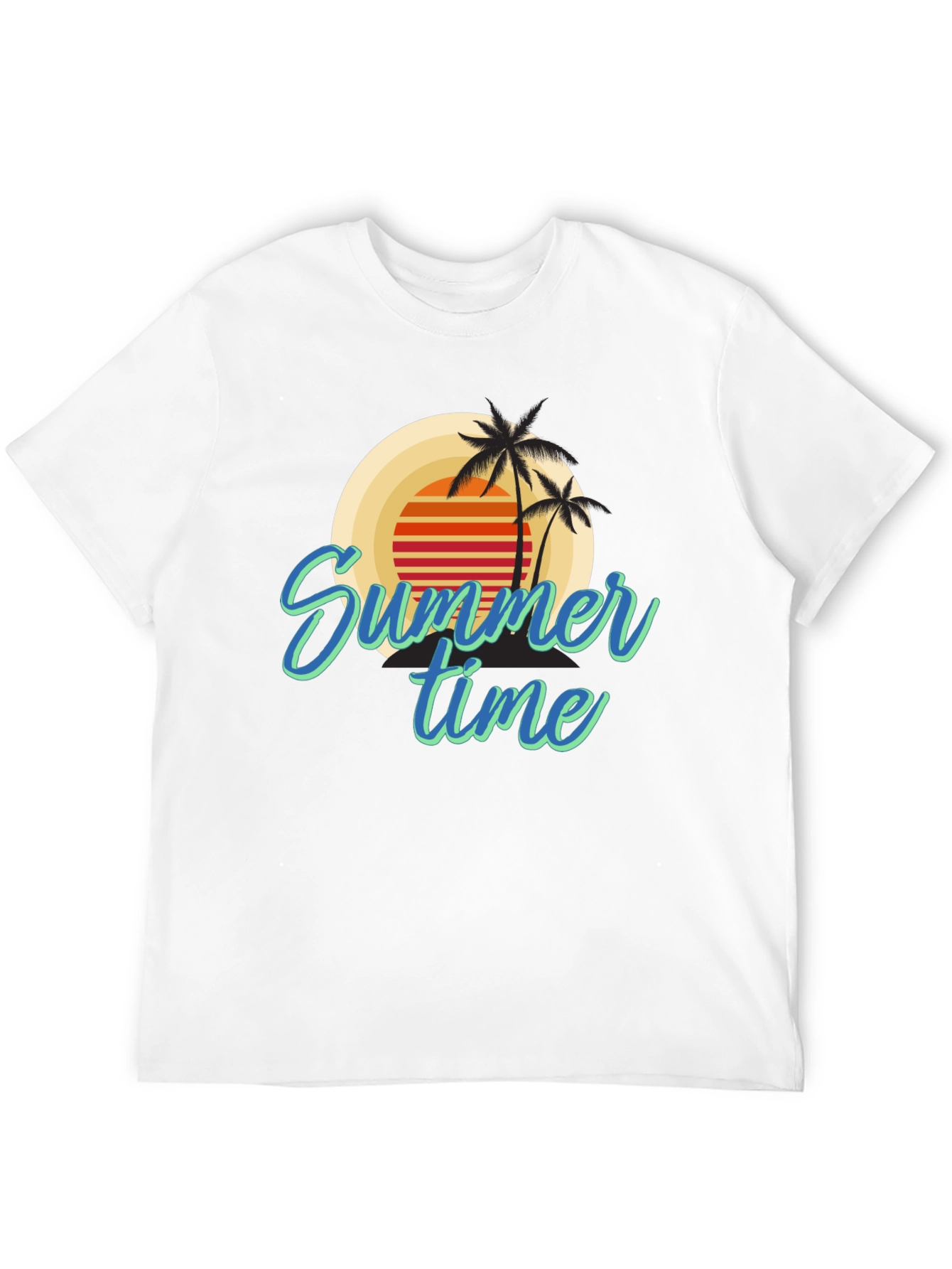Summer Time Palm Tree Graphic Tee