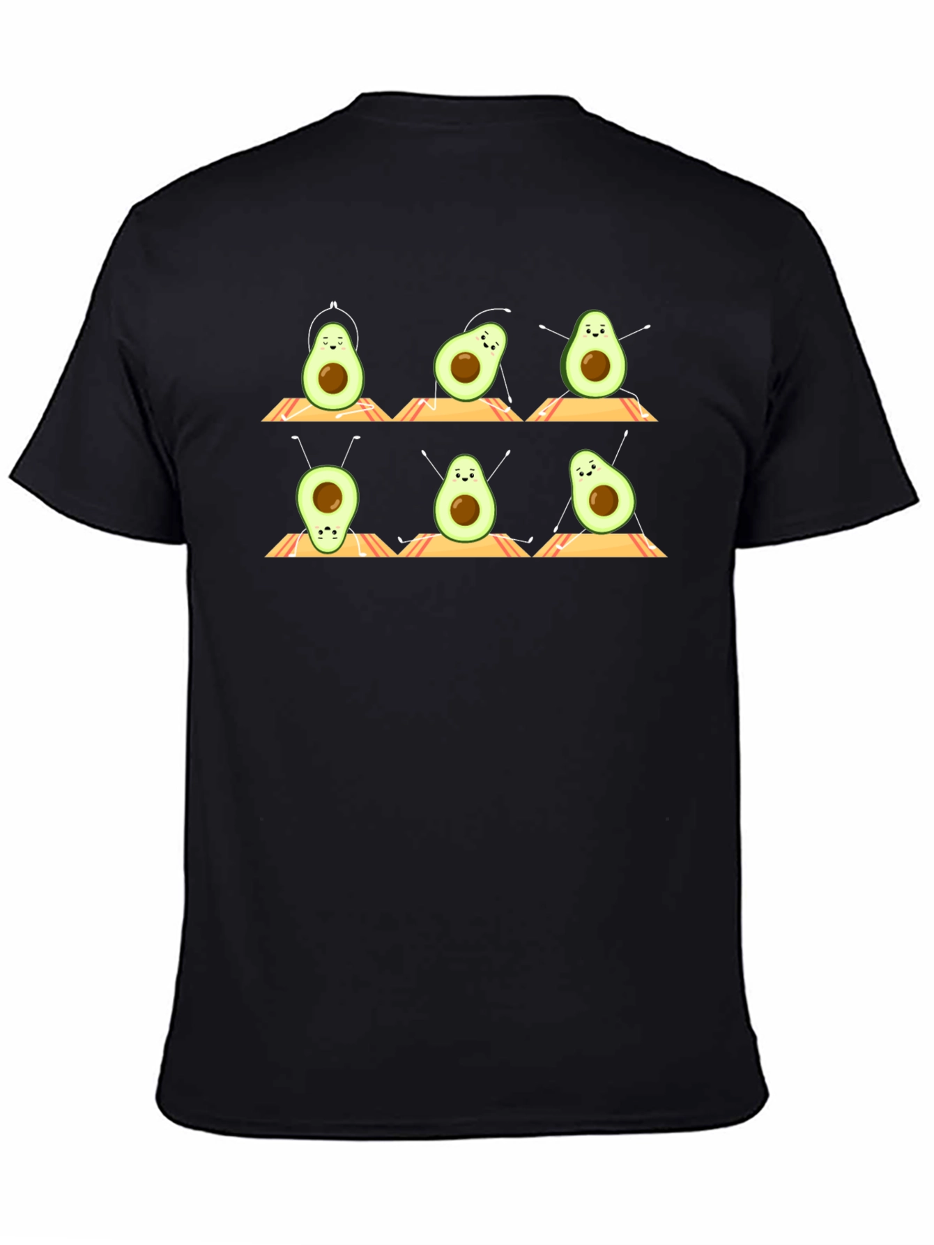 Yoga Avocado T-Shirt - Relaxed Fit Black