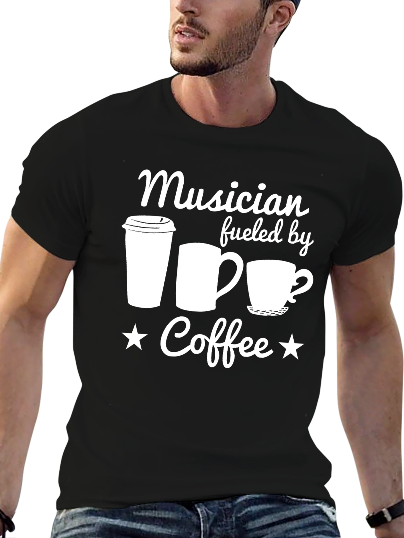 Musician Fueled by Coffee Graphic Tee