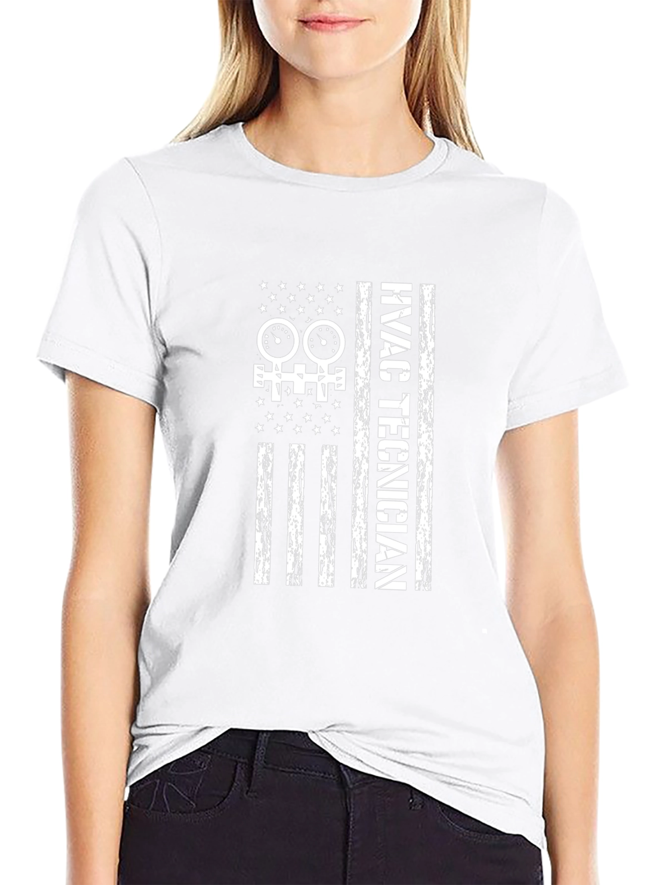 HVAC Technician American Flag T-Shirt