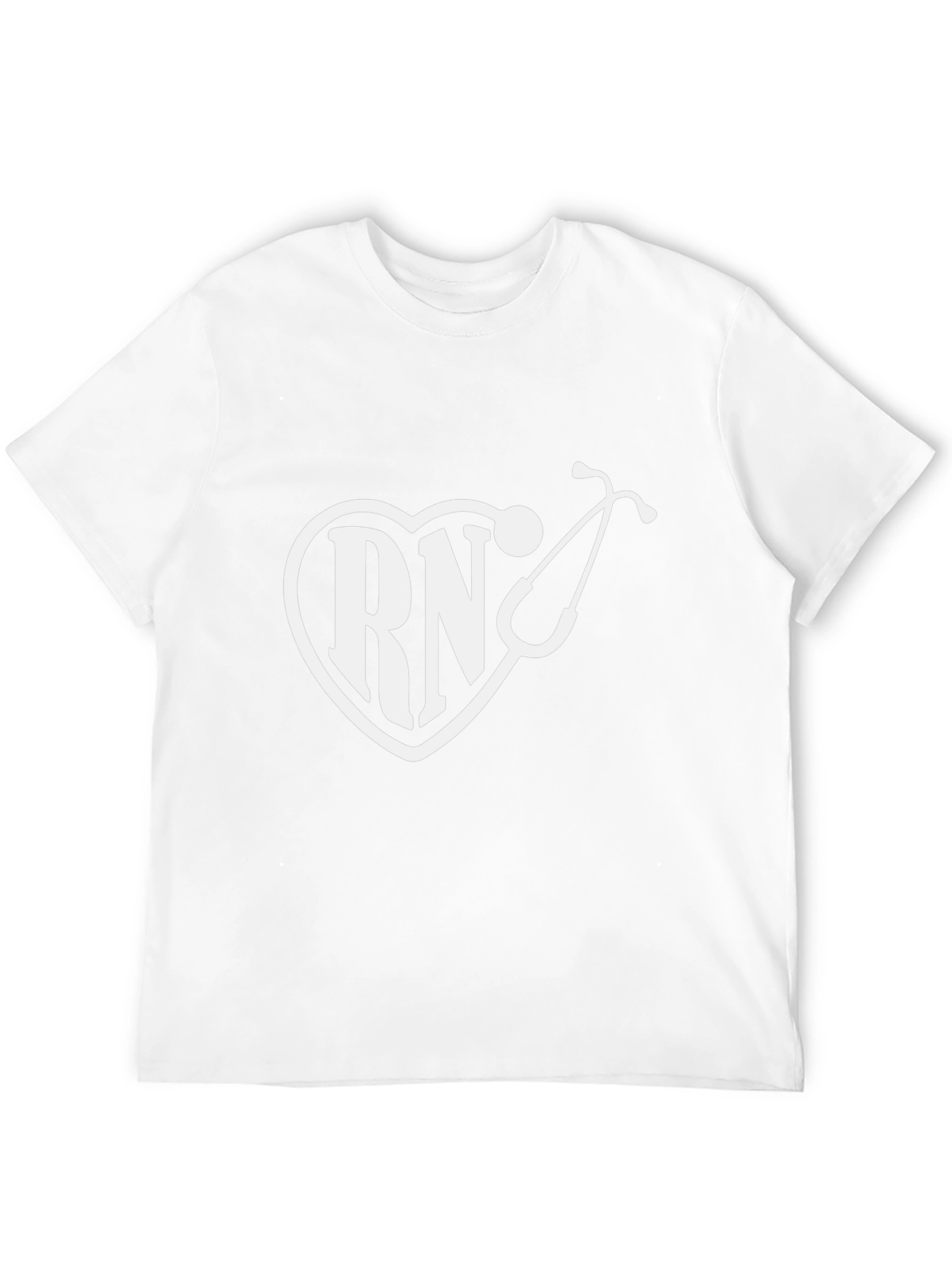 RN Heart Stethoscope Graphic T-Shirt - Black