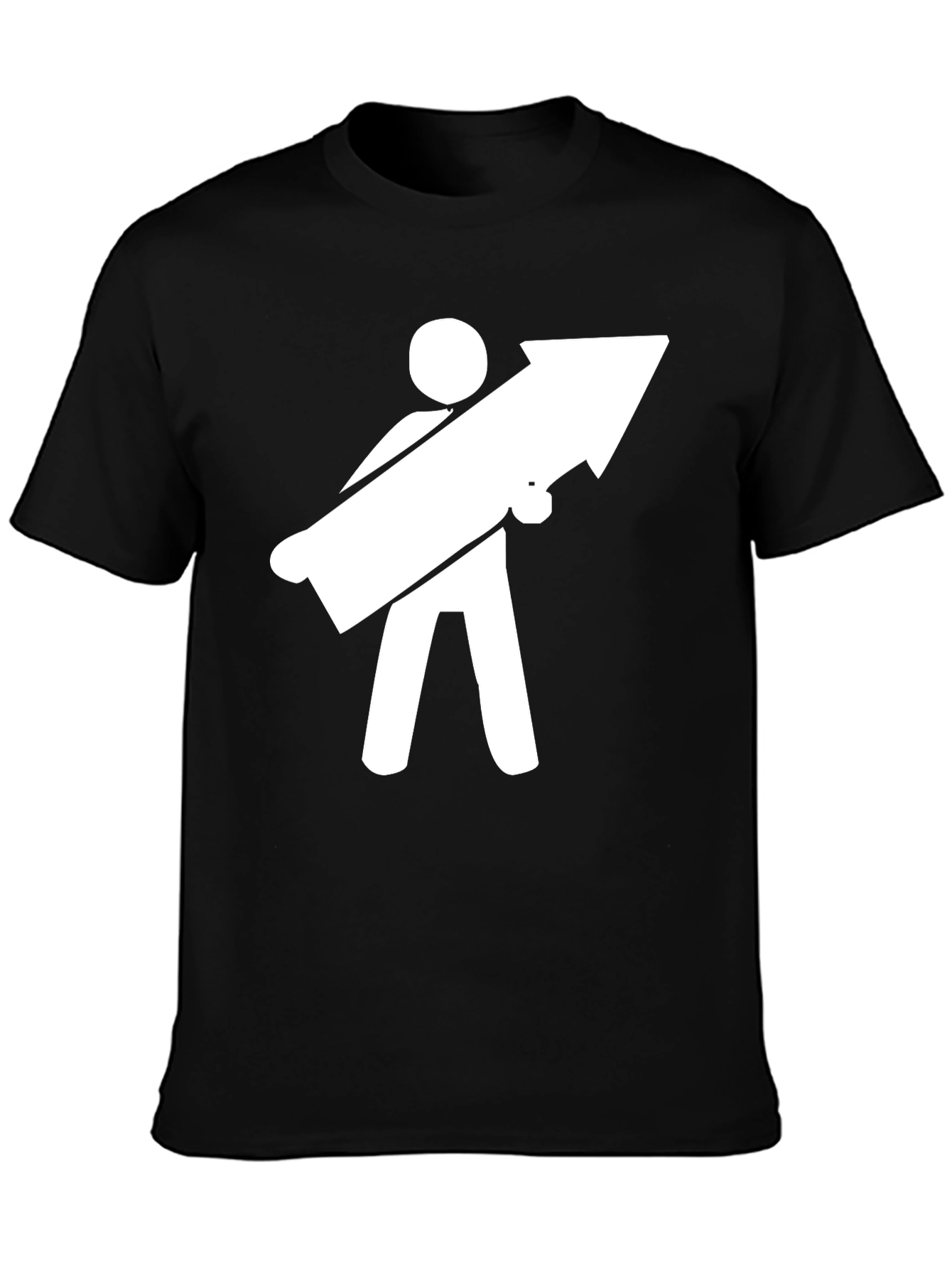 Funny Graphic Tee - Man Carrying Arrow T-Shirt