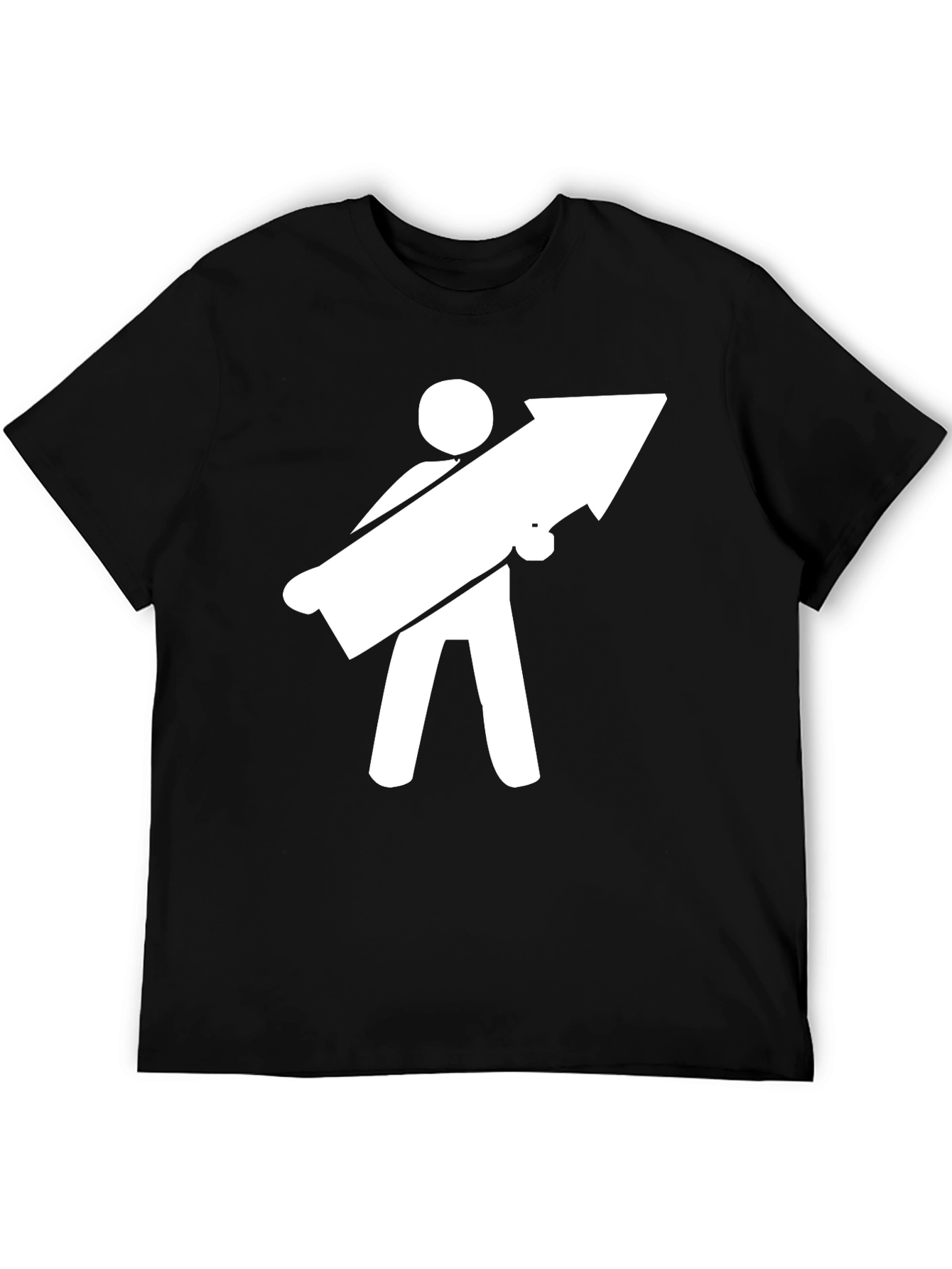 Funny Graphic Tee - Man Carrying Arrow T-Shirt