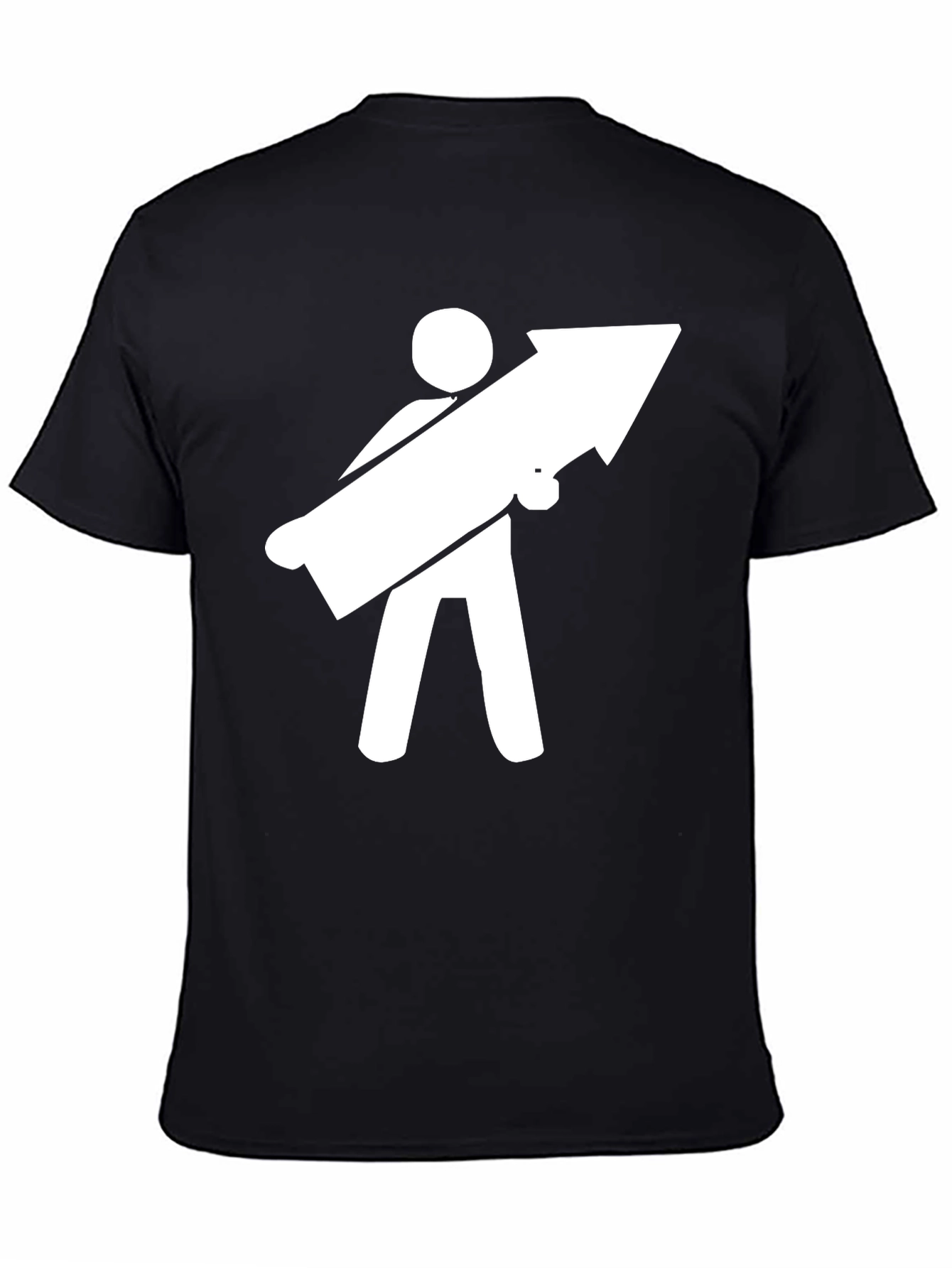 Funny Graphic Tee - Man Carrying Arrow T-Shirt