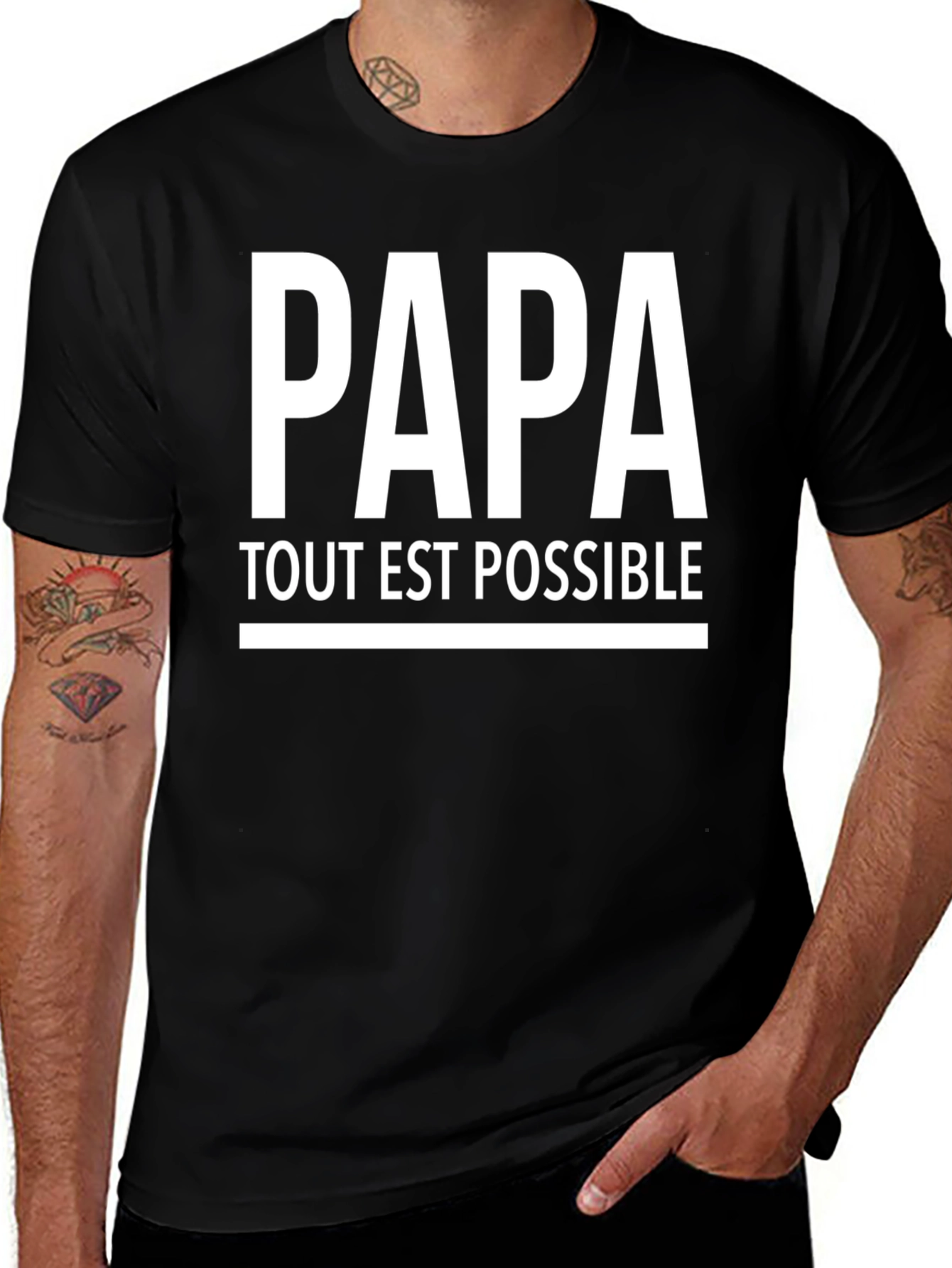 Papa Tout Est Possible T-Shirt - Fathers Day Gift