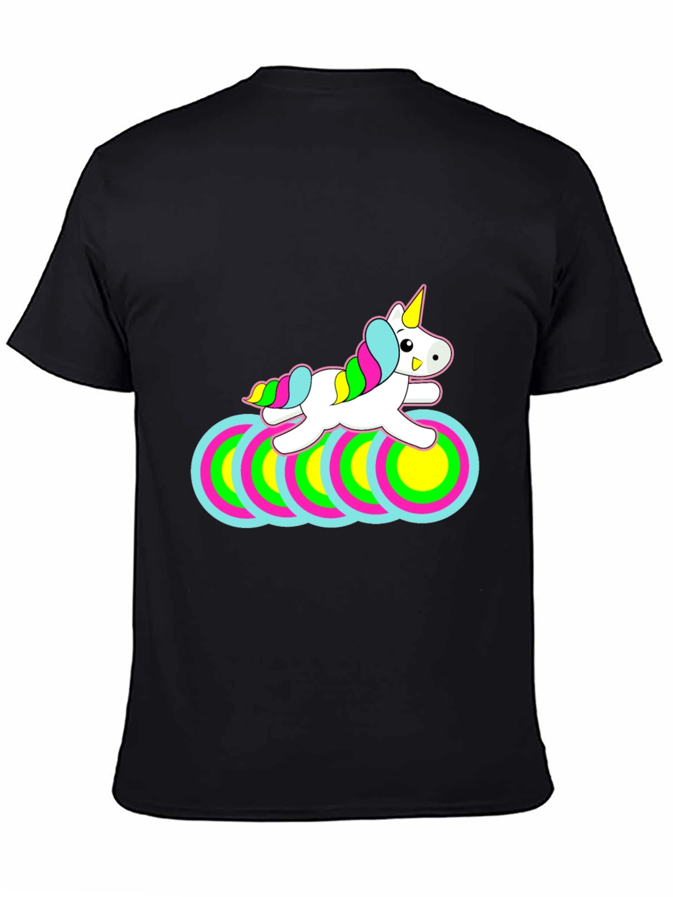 Unicorn Circles Black T-Shirt