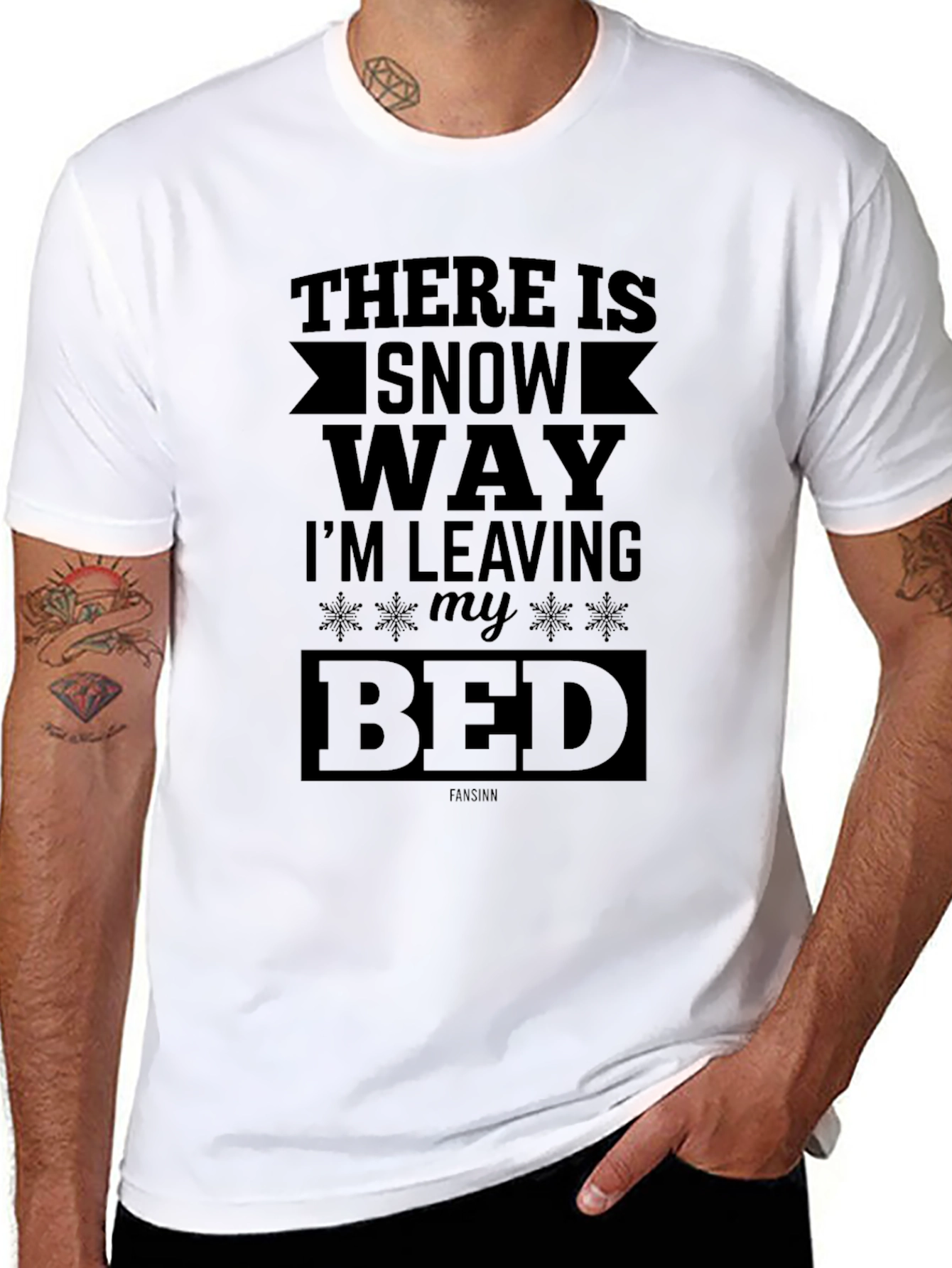 Snow Way Im Leaving My Bed Graphic T-Shirt
