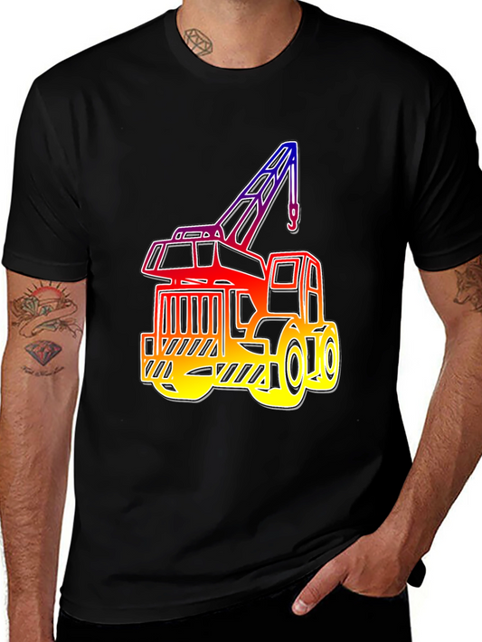 Crane Graphic Tee - Black Cotton Blend