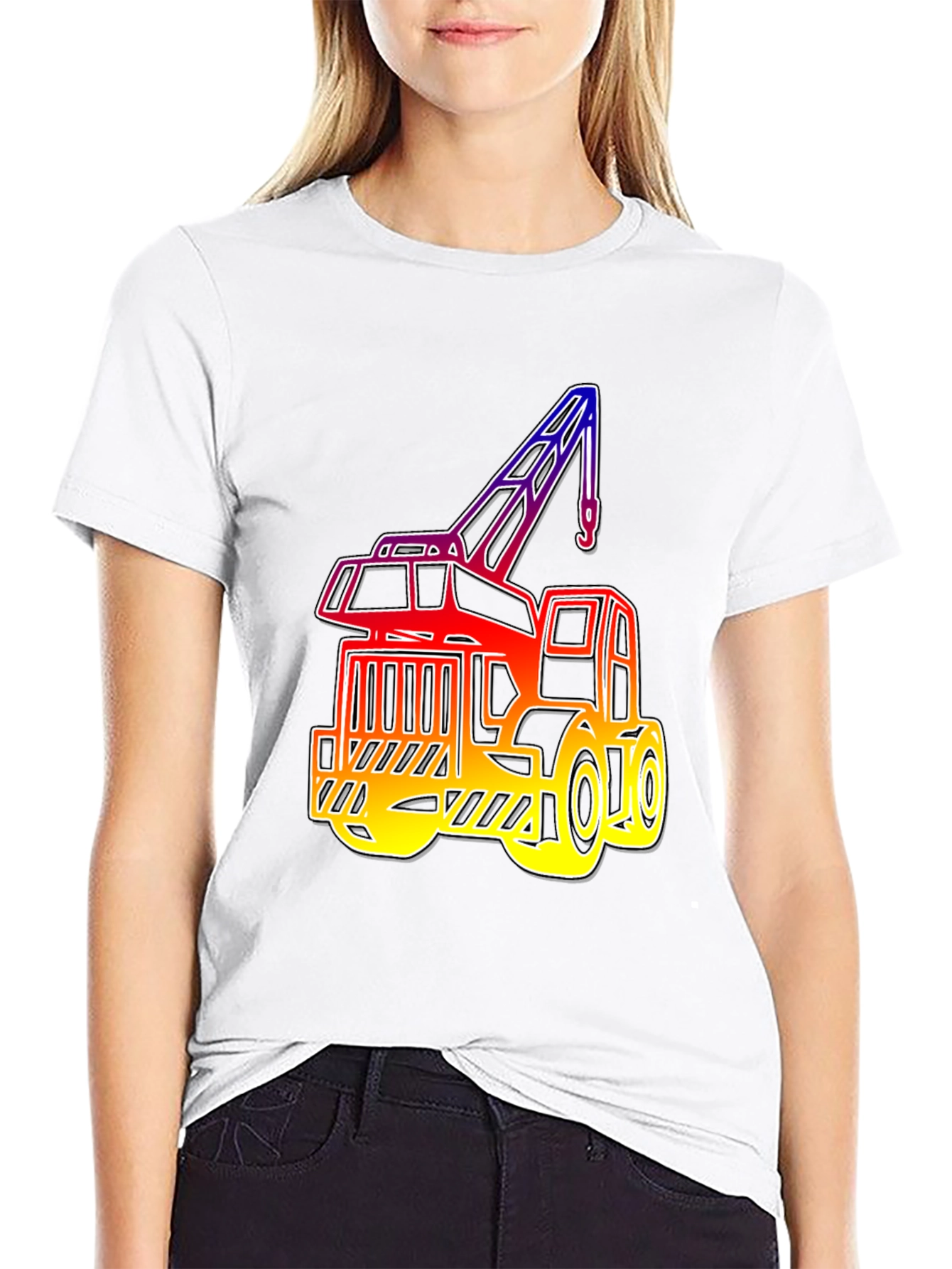 Crane Graphic Tee - Black Cotton Blend