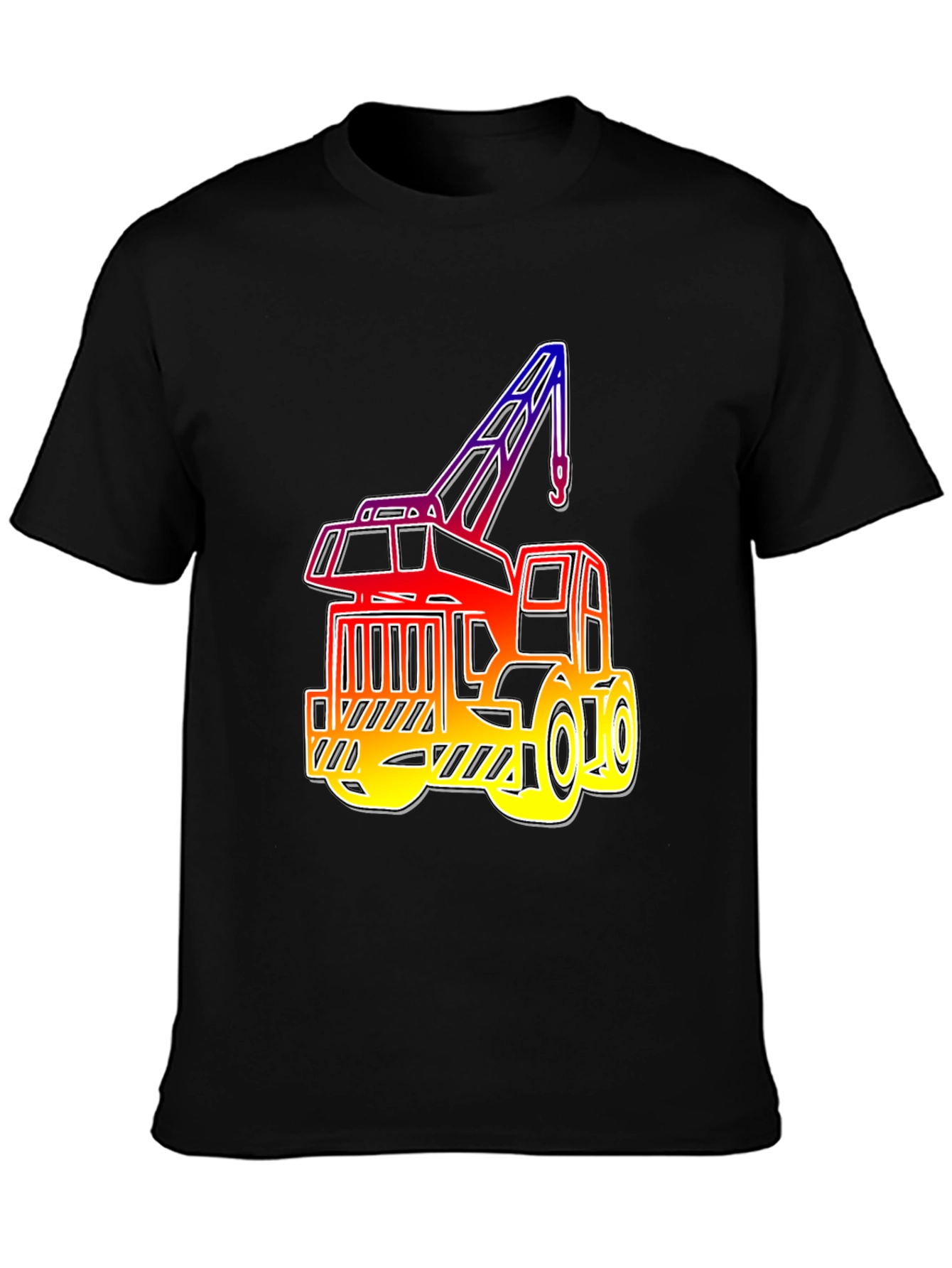 Crane Graphic Tee - Black Cotton Blend