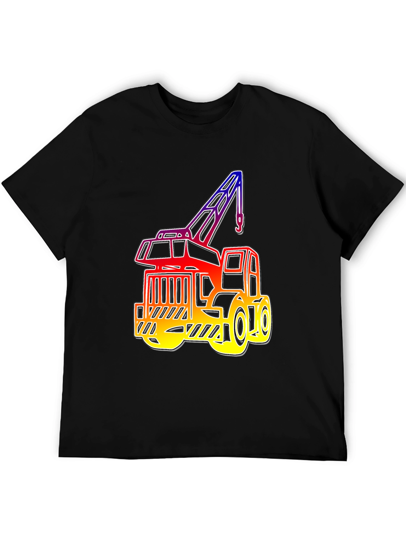 Crane Graphic Tee - Black Cotton Blend