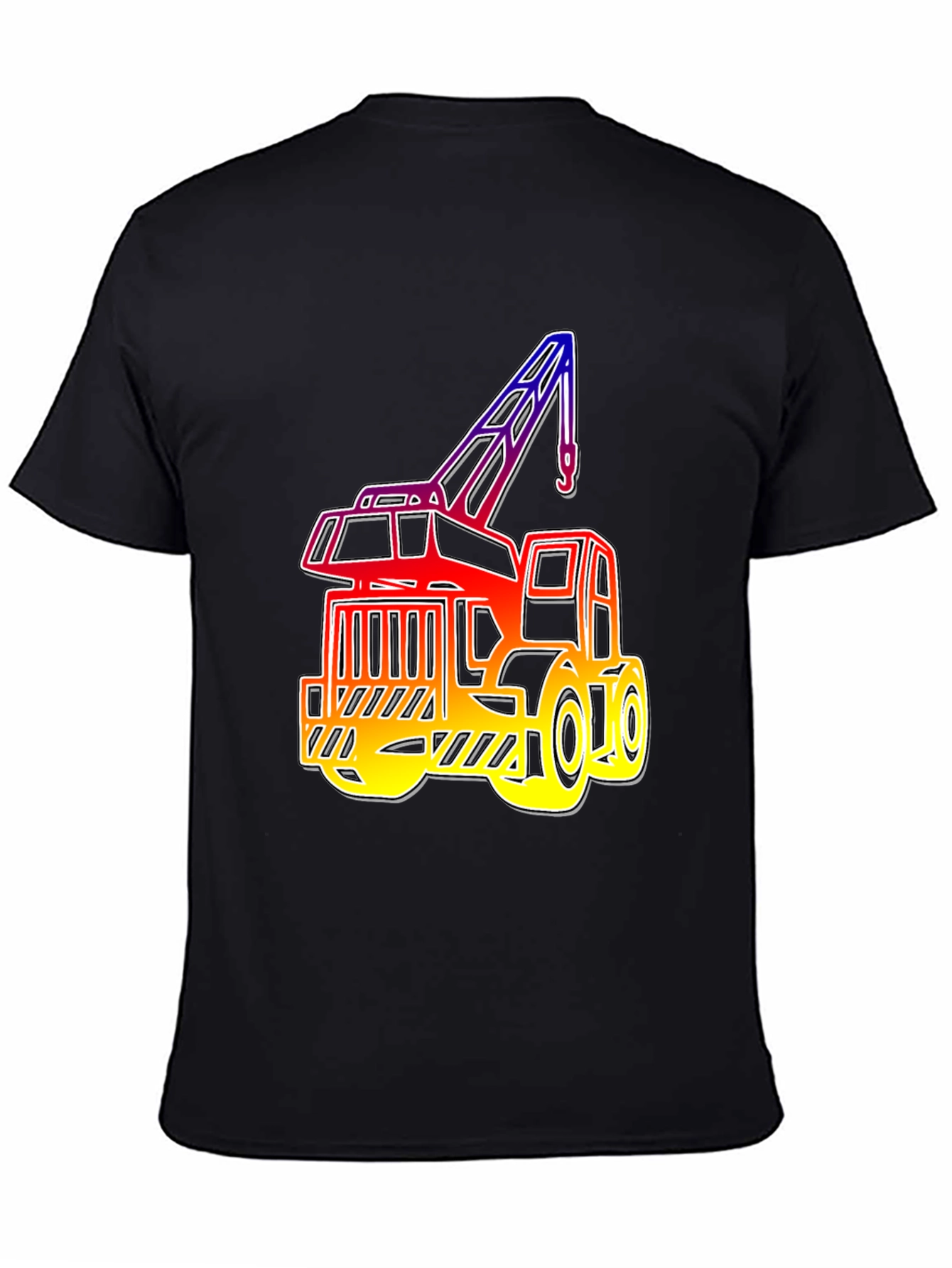Crane Graphic Tee - Black Cotton Blend
