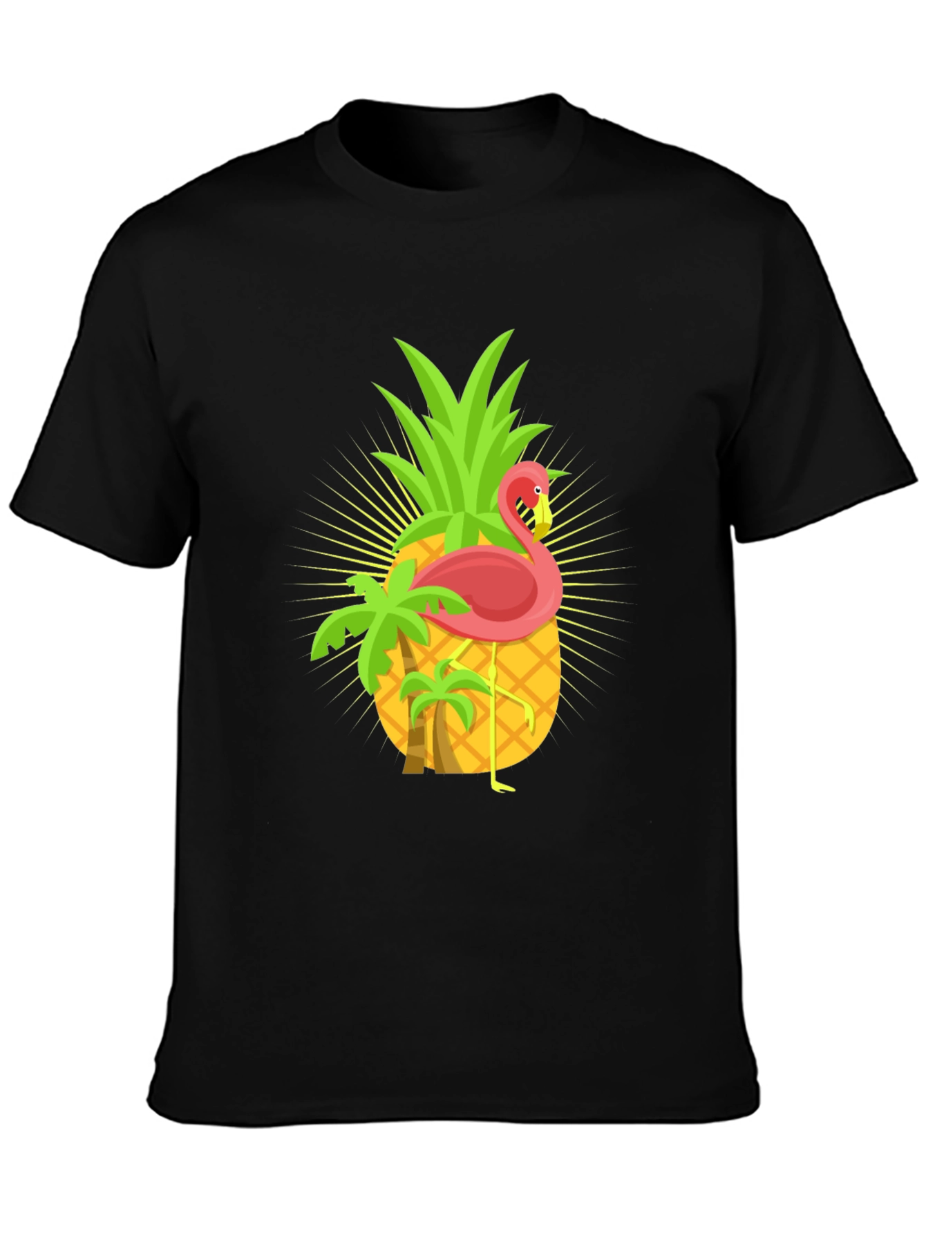 Tropical Pineapple Flamingo Graphic Tee