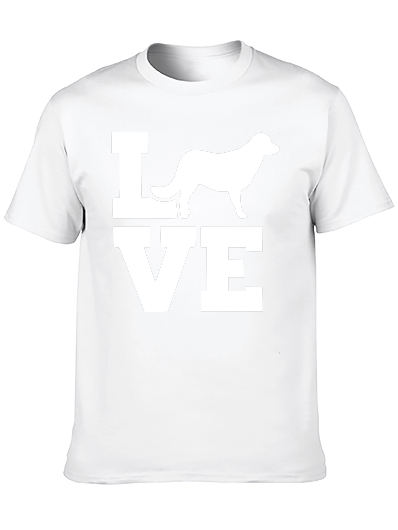 Love Dog Graphic Print Tee - Mens Black T-Shirt