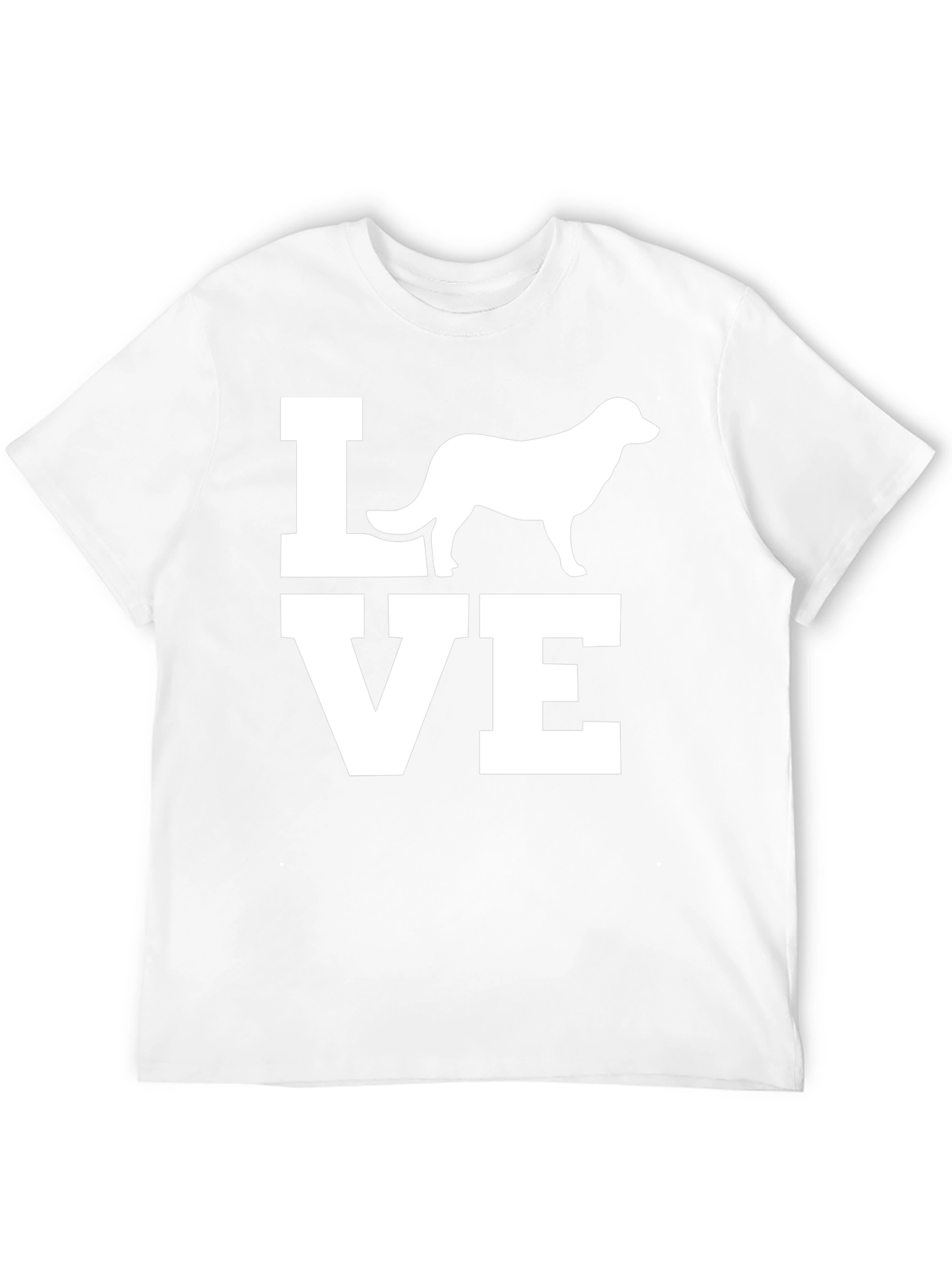 Love Dog Graphic Print Tee - Mens Black T-Shirt