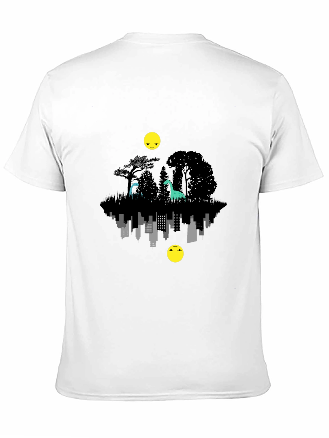 Dinosaur Cityscape T-Shirt - Unique Graphic Tee