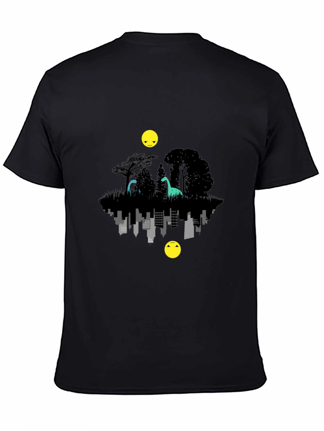 Dinosaur Cityscape T-Shirt - Unique Graphic Tee