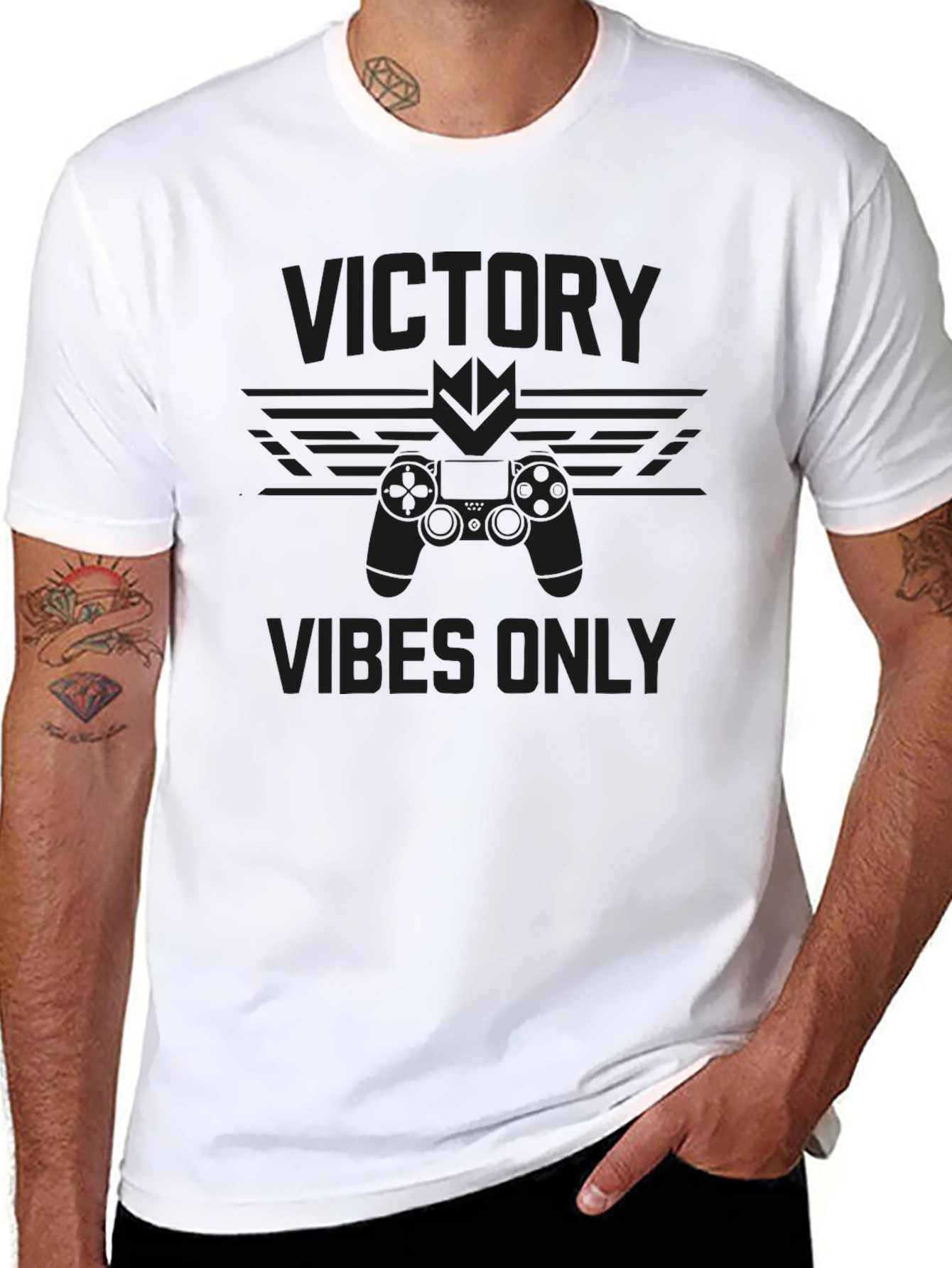 Victory Vibes Only Black T-Shirt