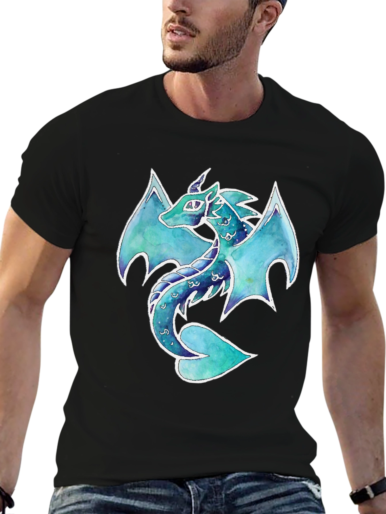 Dragon Graphic Print T-Shirt - Fantasy Apparel