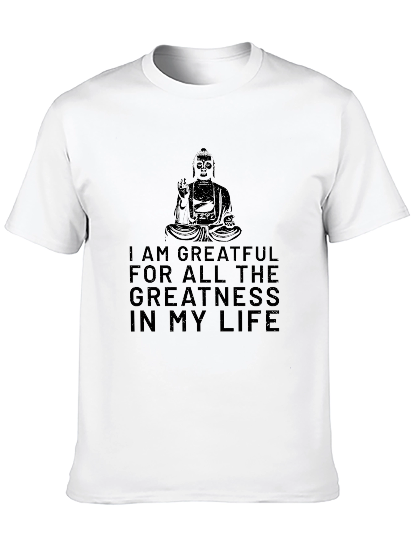 Grateful Buddha Graphic Tee - Mens Black T-Shirt