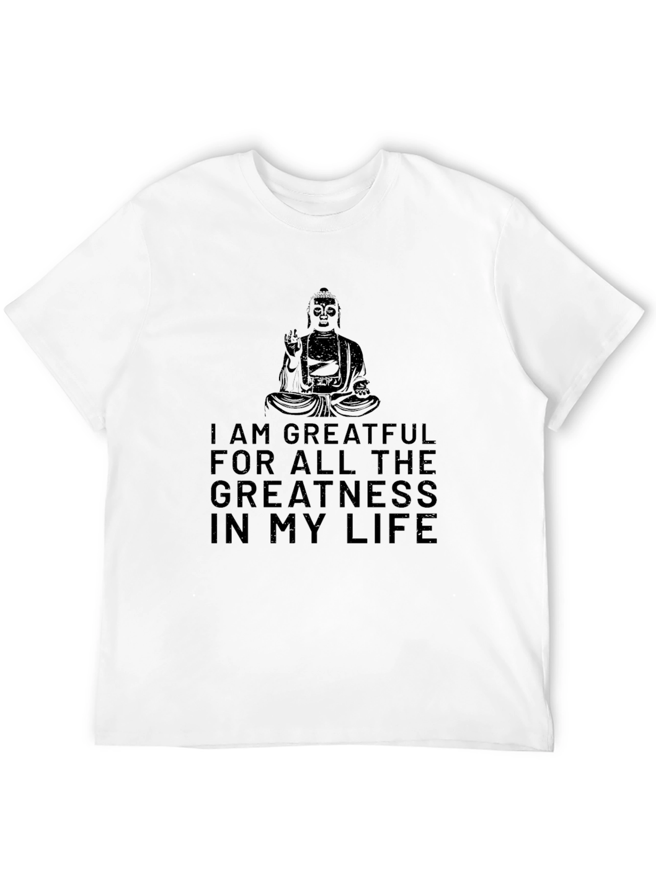 Grateful Buddha Graphic Tee - Mens Black T-Shirt