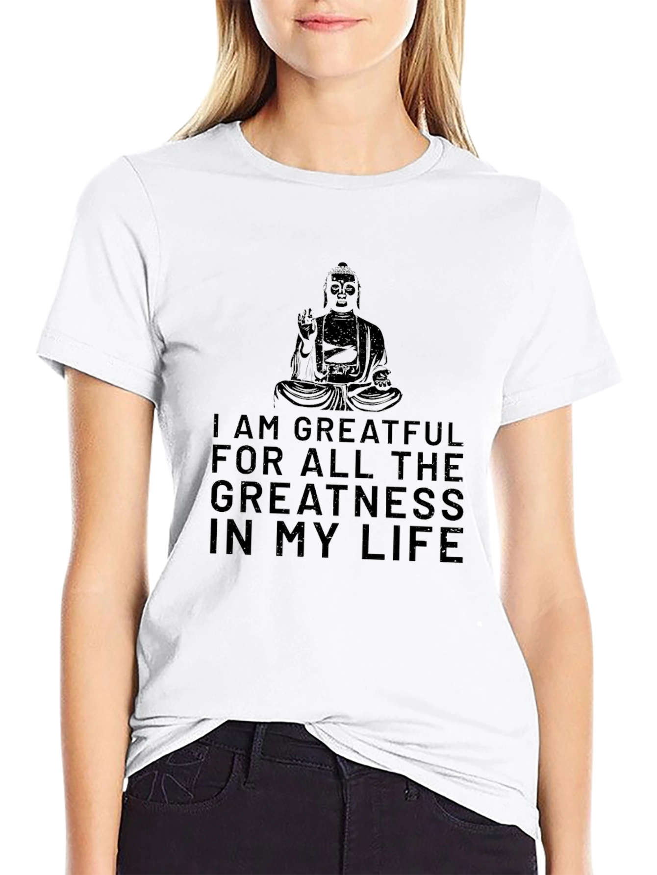 Grateful Buddha Graphic Tee - Mens Black T-Shirt