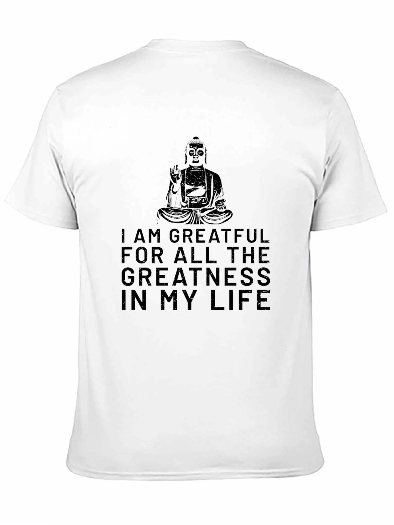 Grateful Buddha Graphic Tee - Mens Black T-Shirt