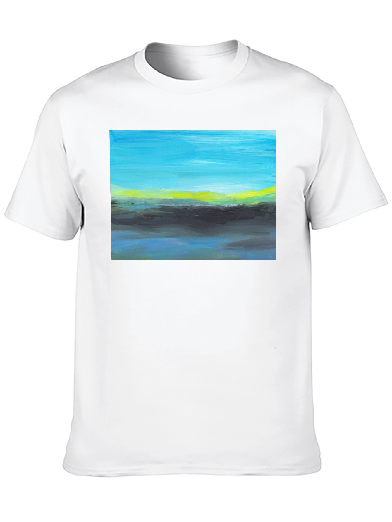 Abstract Landscape Graphic Tee - Modern Art Shirt