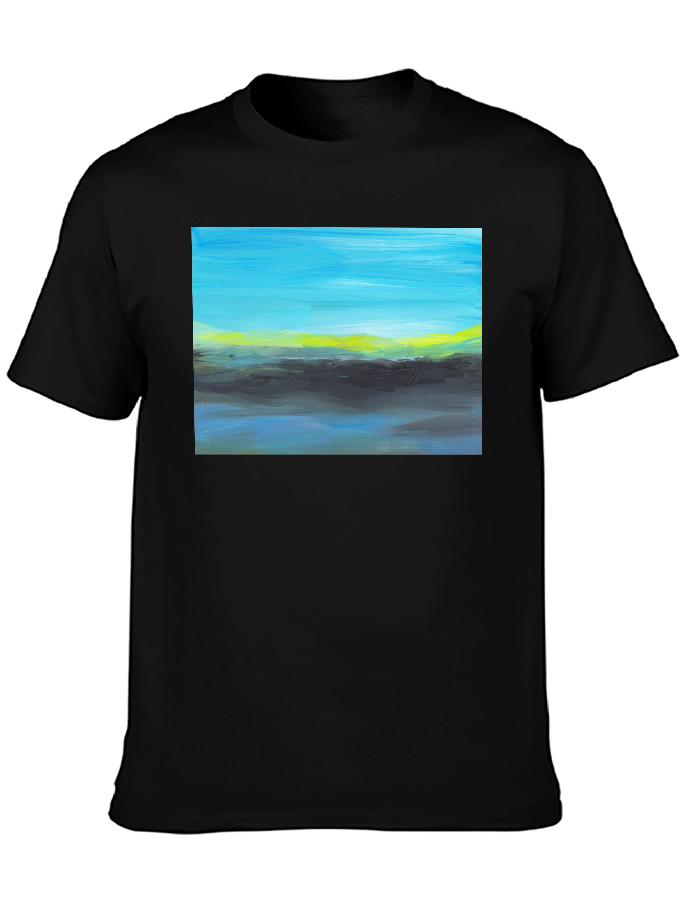 Abstract Landscape Graphic Tee - Modern Art Shirt