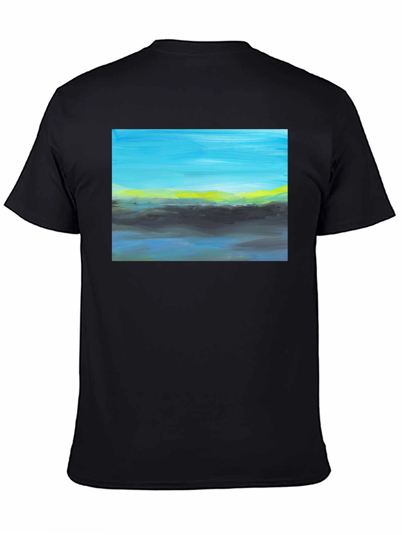 Abstract Landscape Graphic Tee - Modern Art Shirt