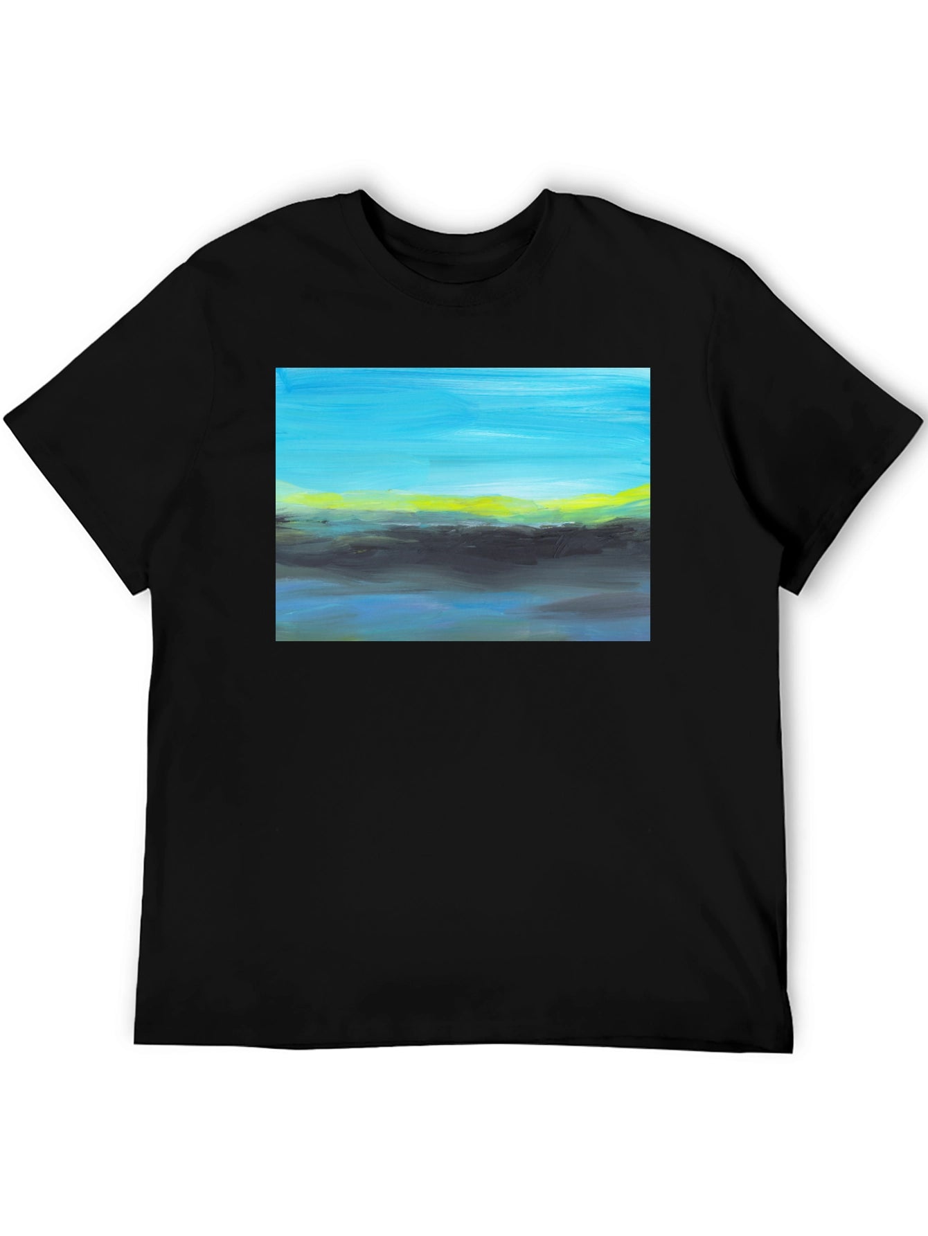 Abstract Landscape Graphic Tee - Modern Art Shirt
