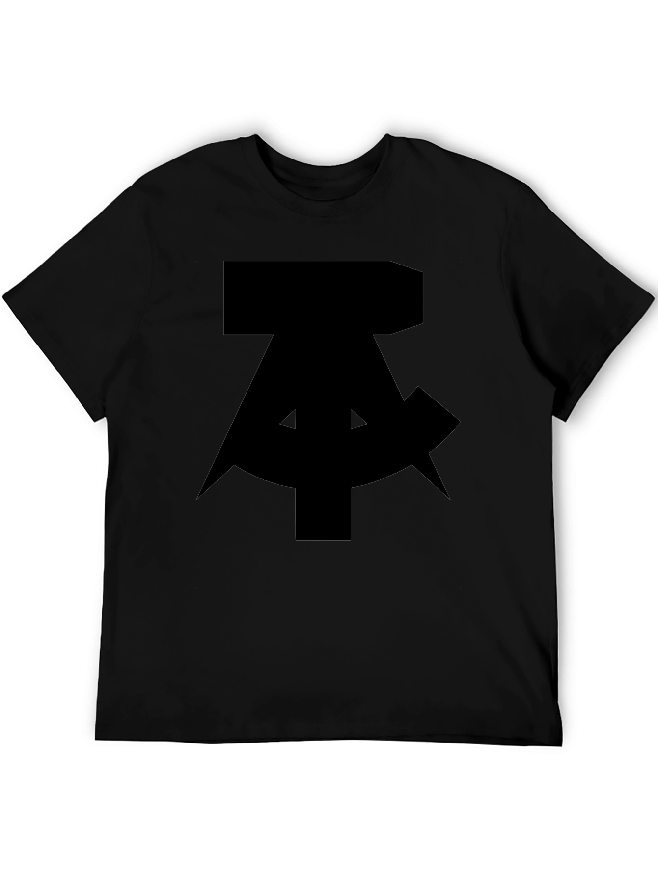 Black Shirt with Abstract Design