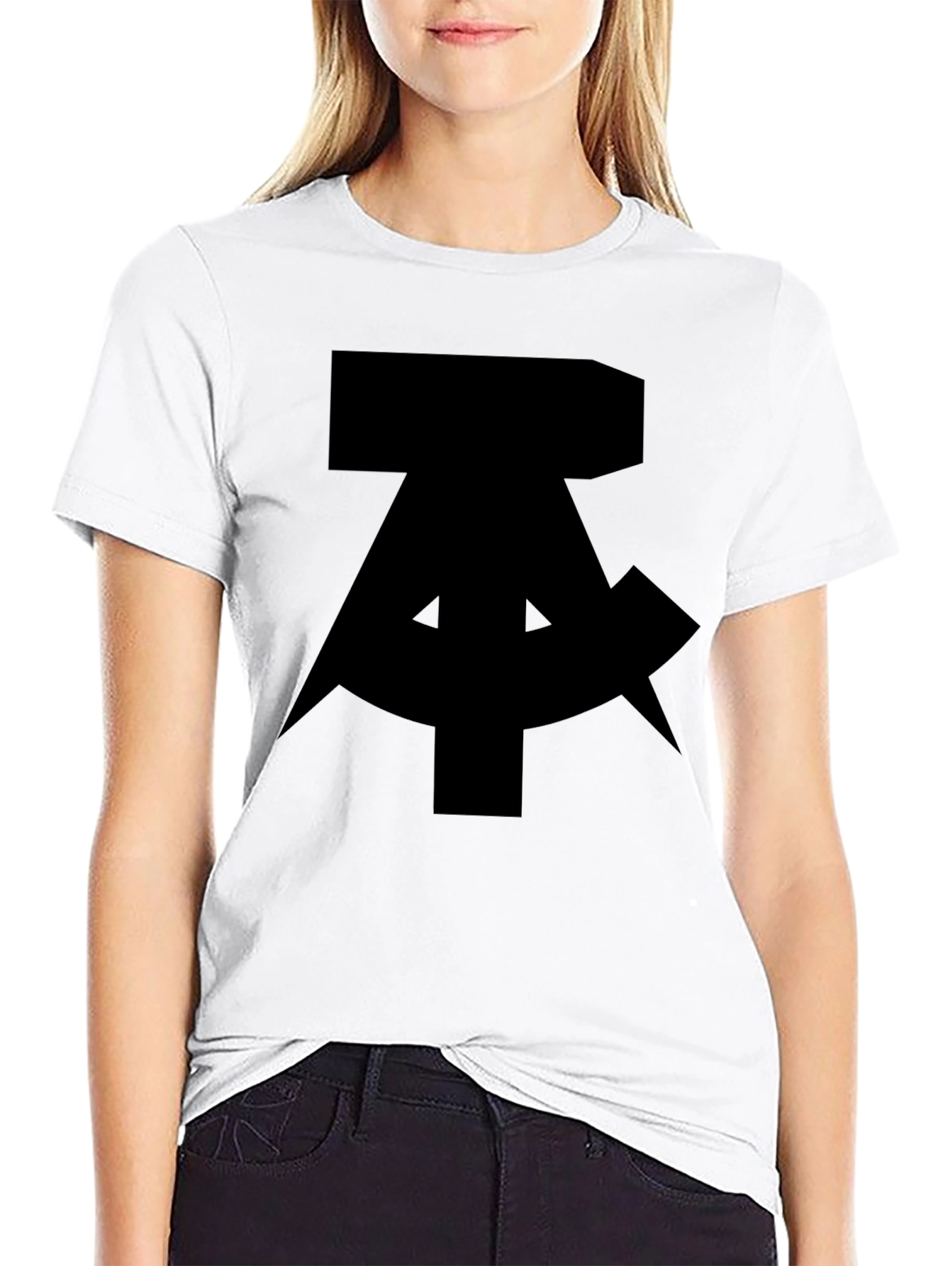 Black Shirt with Abstract Design
