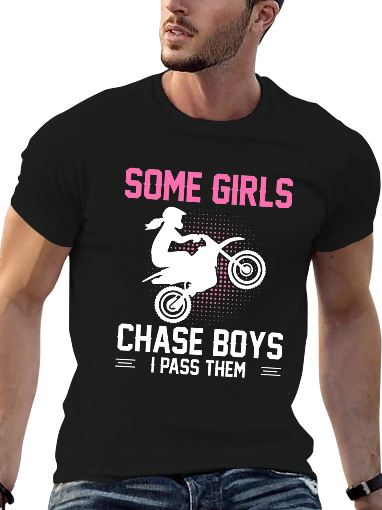 Some Girls Chase Boys - Dirt Bike Graphic Tee