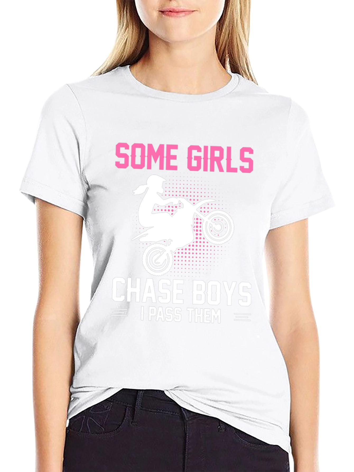 Some Girls Chase Boys - Dirt Bike Graphic Tee