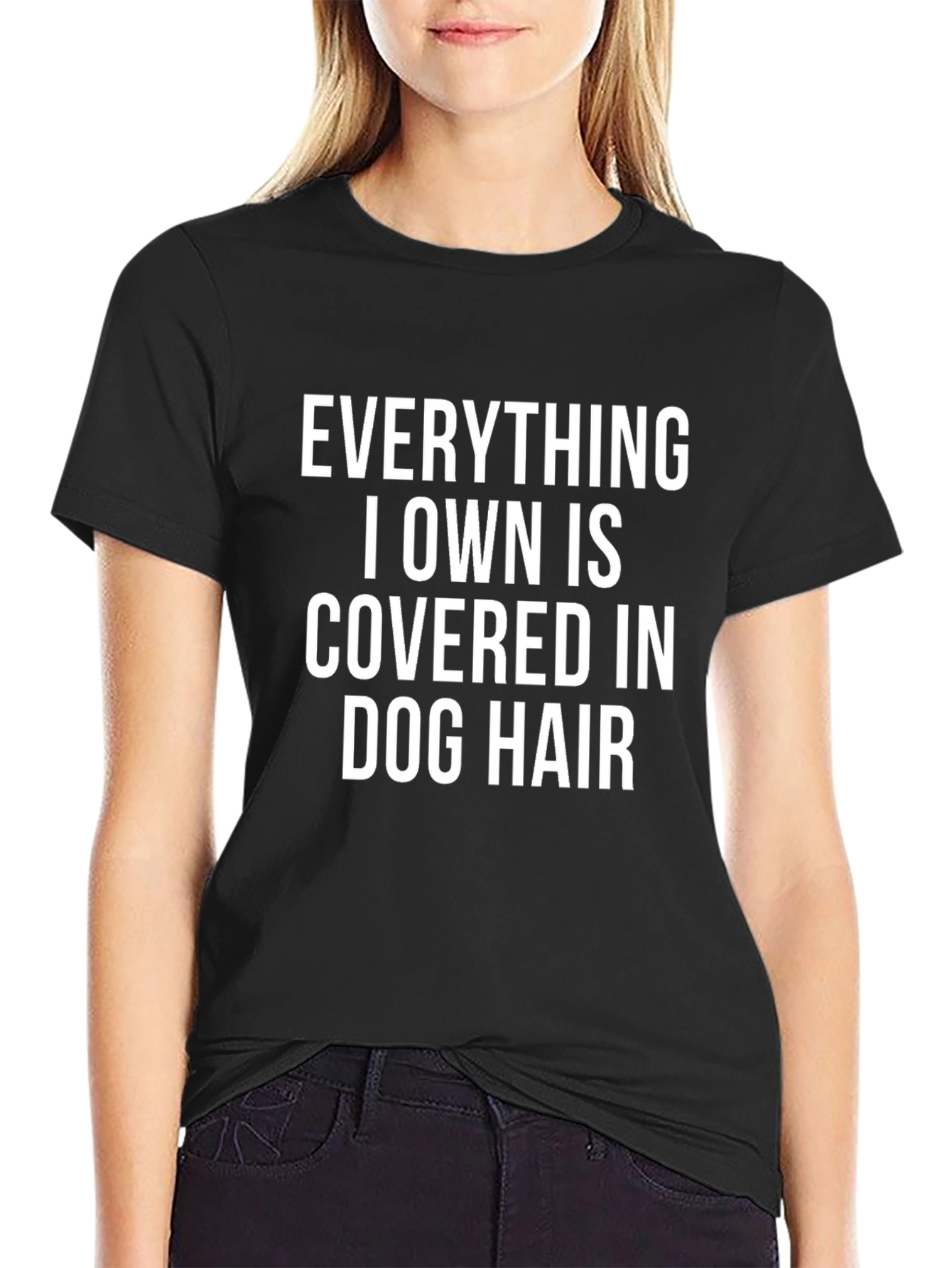 Dog Hair T-Shirt: Humorous Pet Lover Tee
