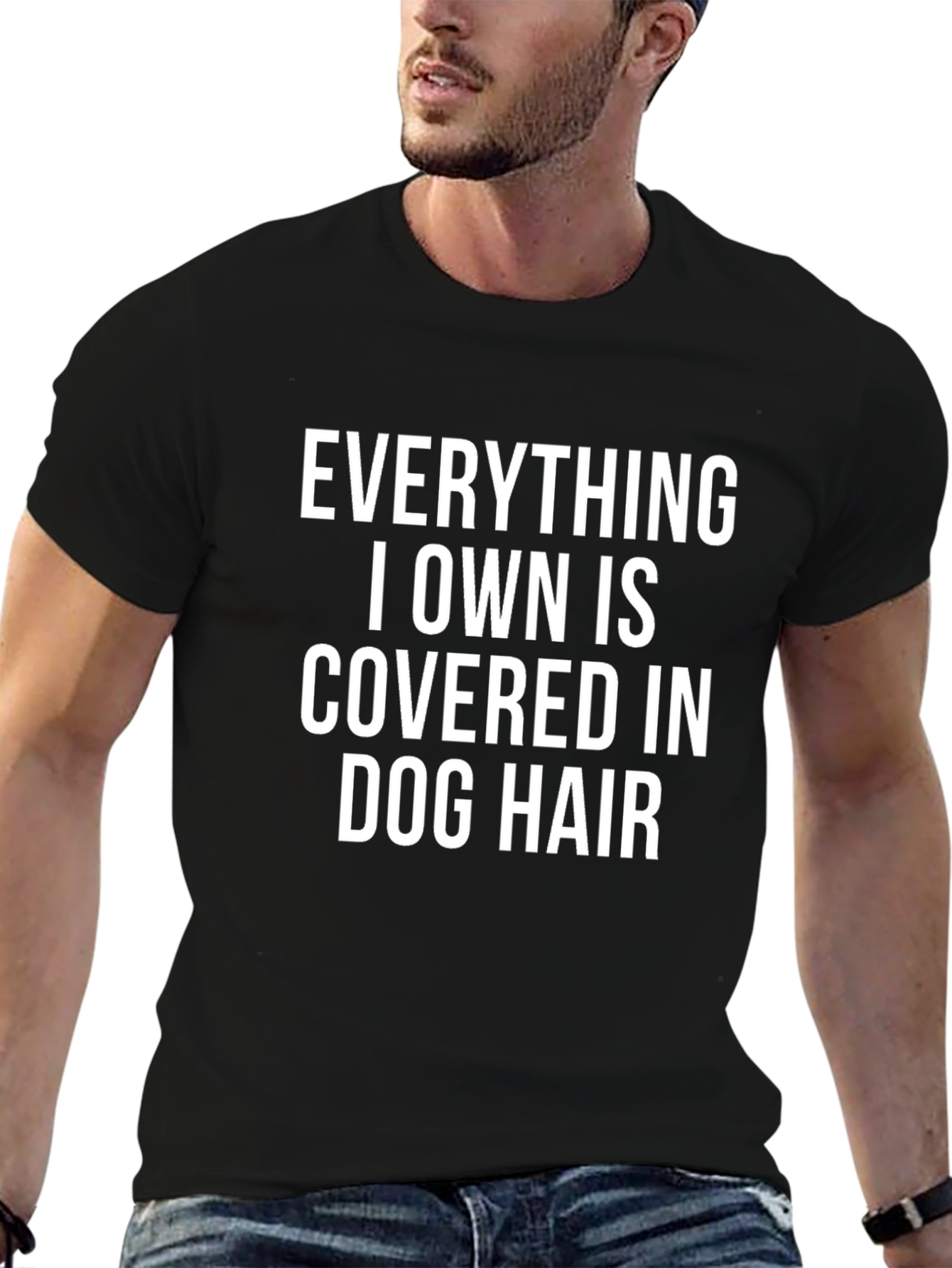 Dog Hair T-Shirt: Humorous Pet Lover Tee