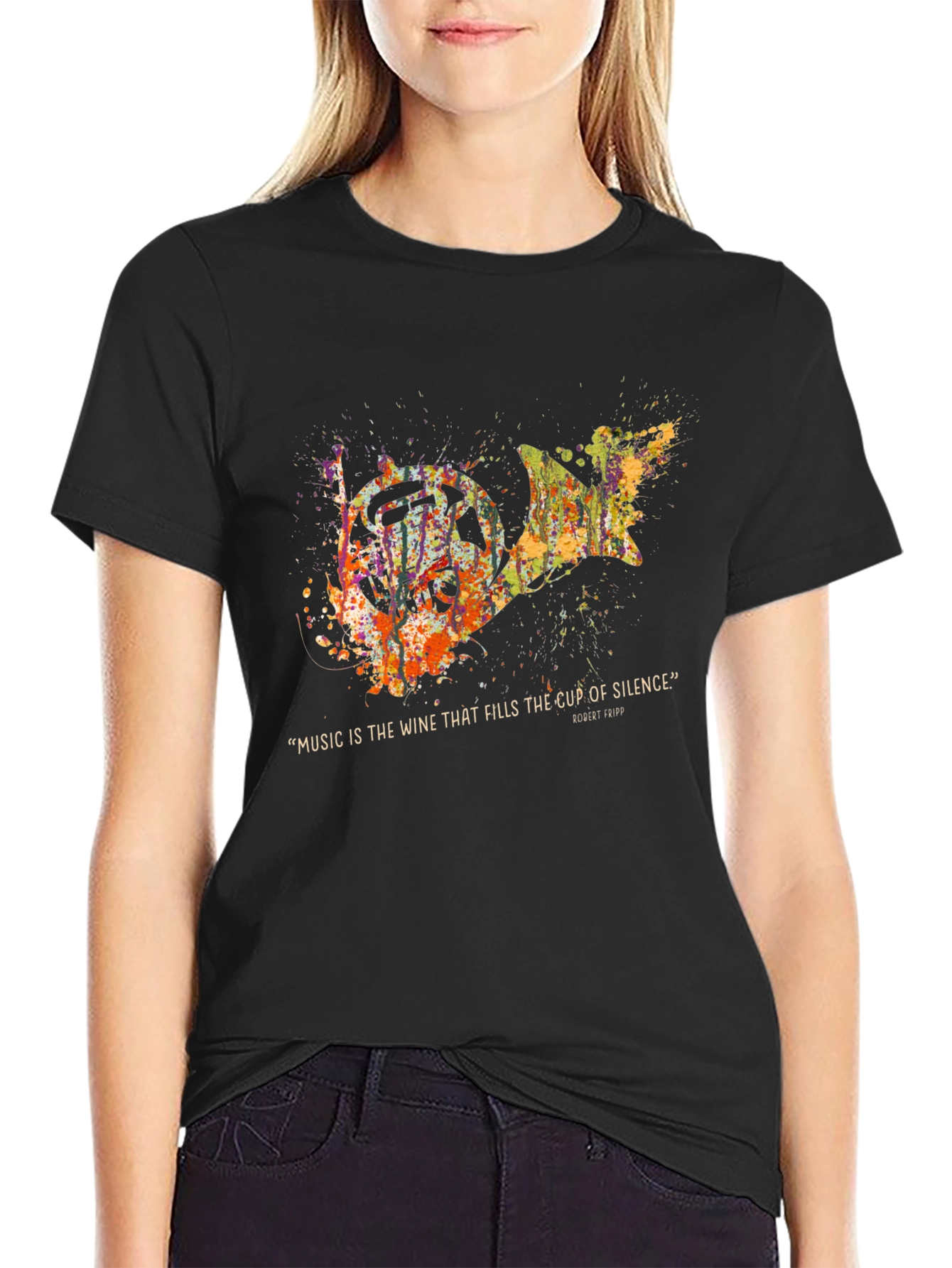 Abstract French Horn Music T-Shirt